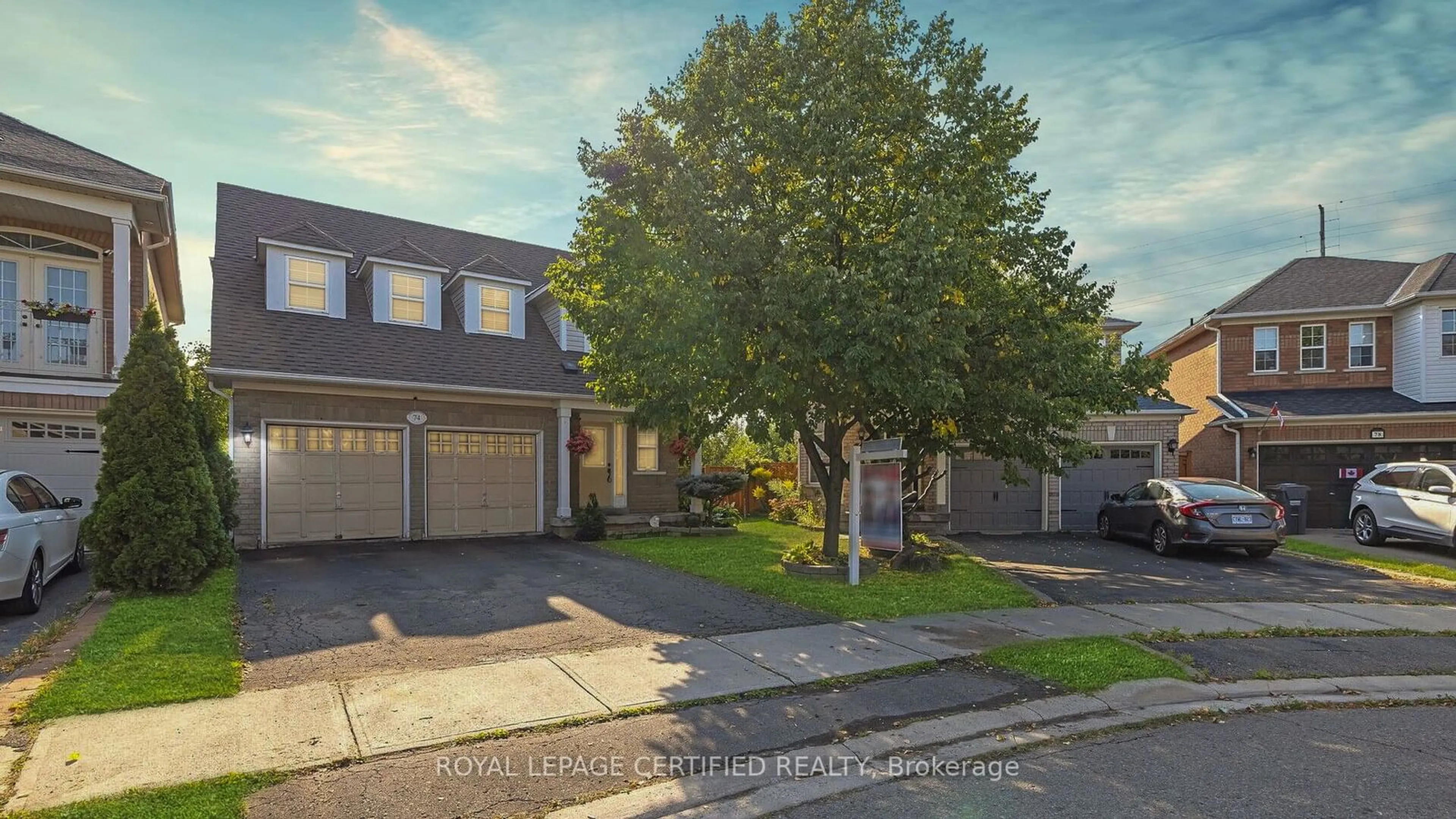 A pic from exterior of the house or condo, the street view for 74 Earl Grey Cres, Brampton Ontario L7A 2L2