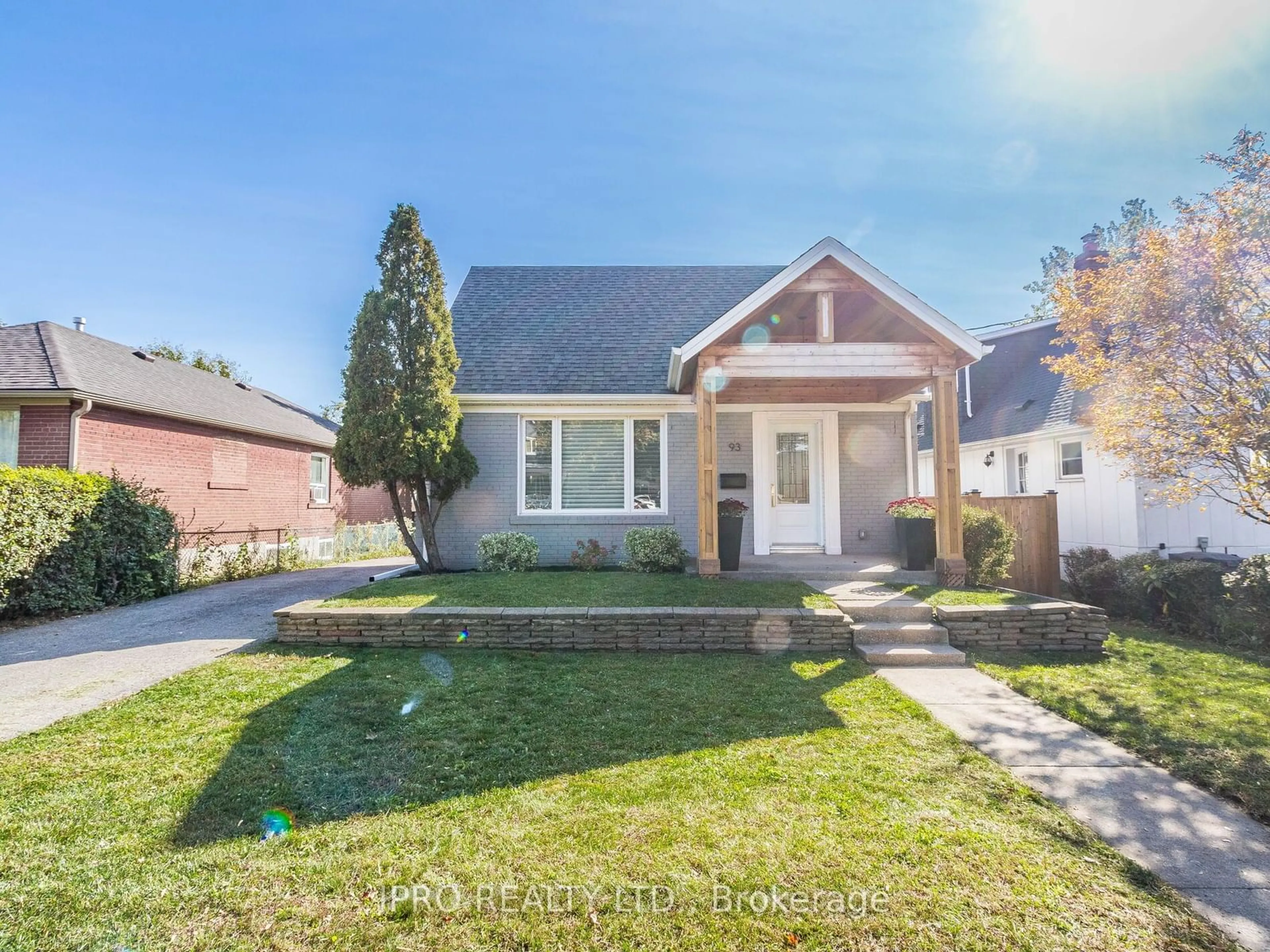 Frontside or backside of a home, the street view for 93 Gair Dr, Toronto Ontario M8W 4P9