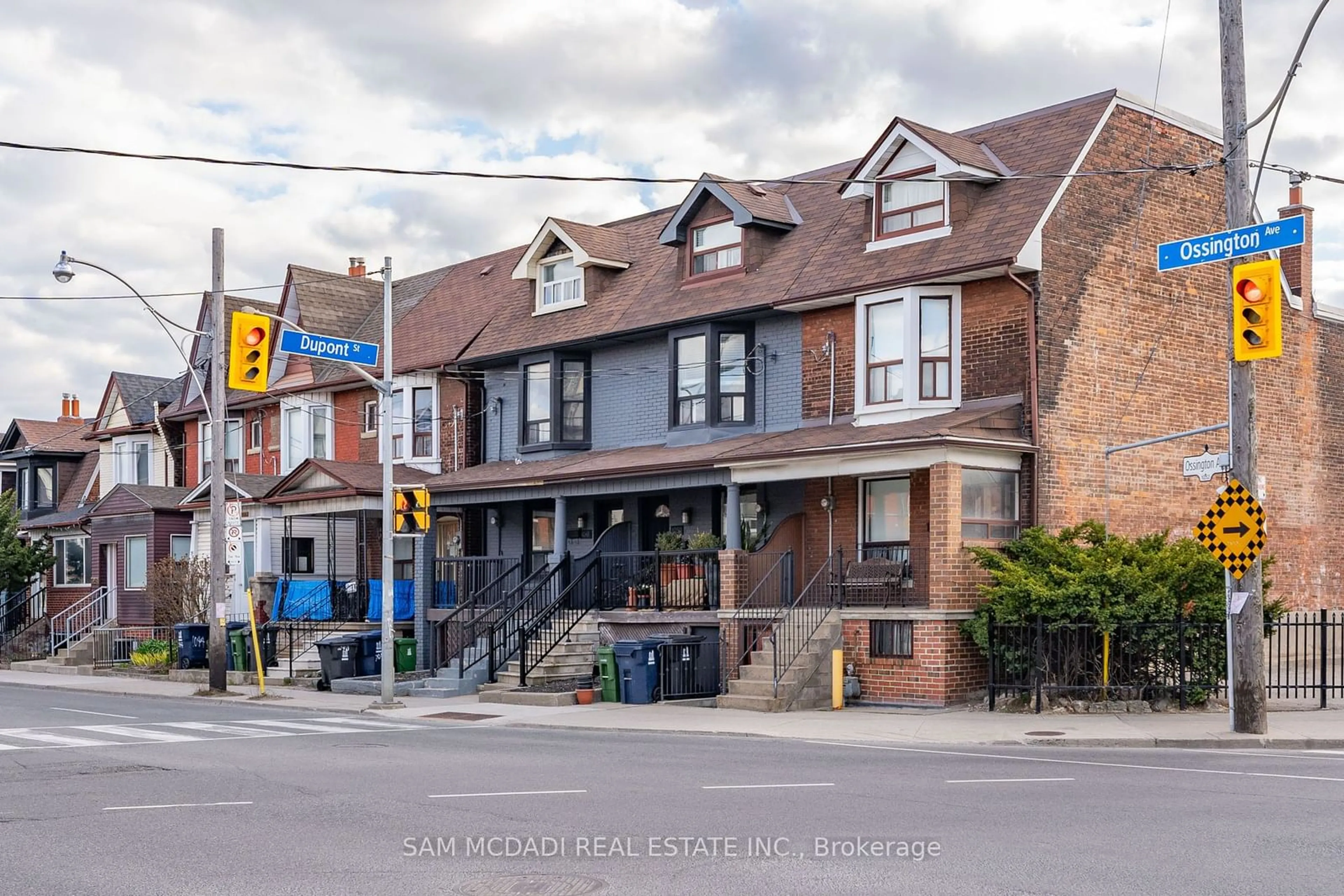 A pic from exterior of the house or condo, the street view for 1050 Ossington Ave, Toronto Ontario M6G 3V6