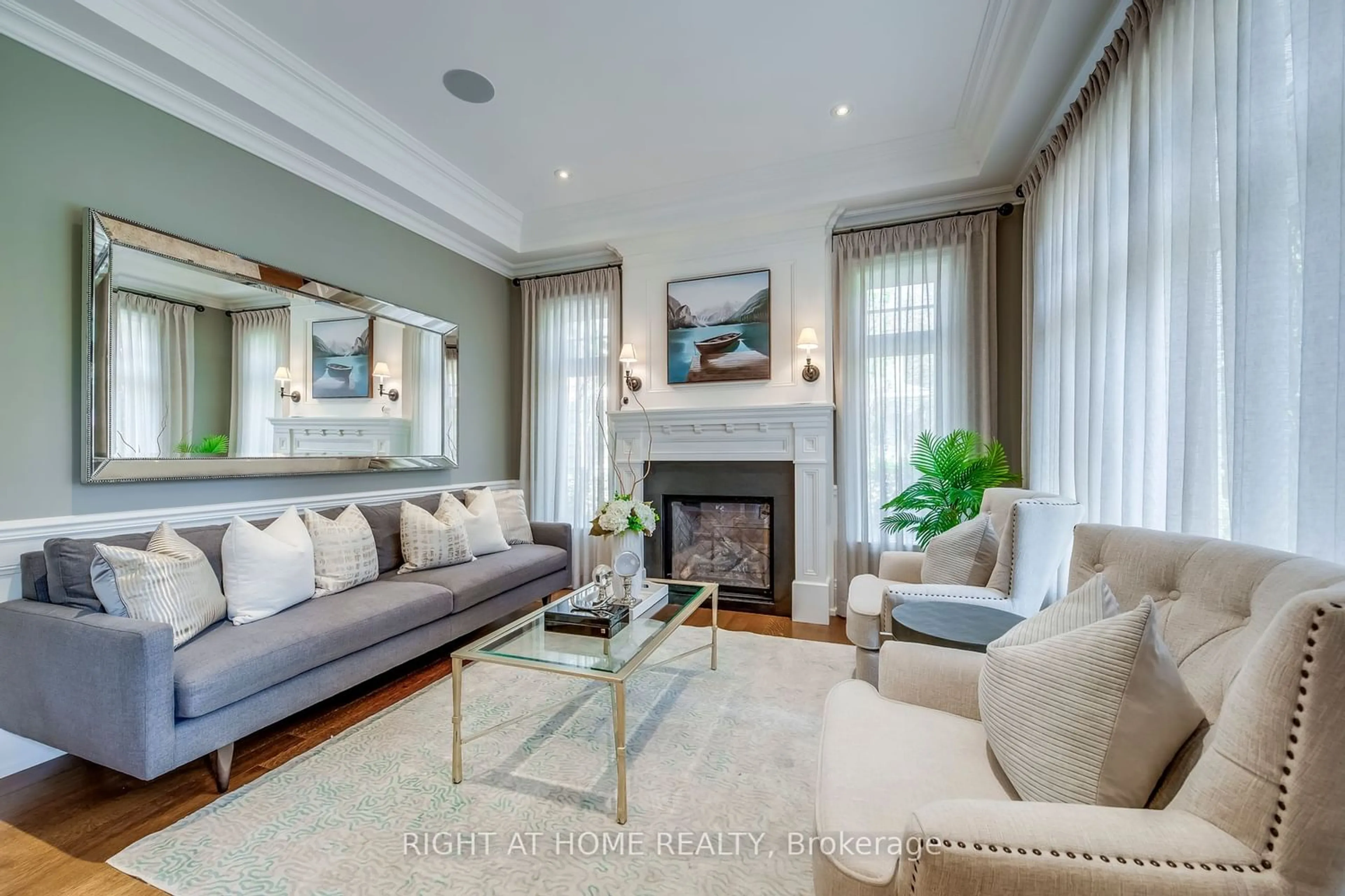 Living room, wood floors for 452 Candler Rd, Oakville Ontario L6J 4X6