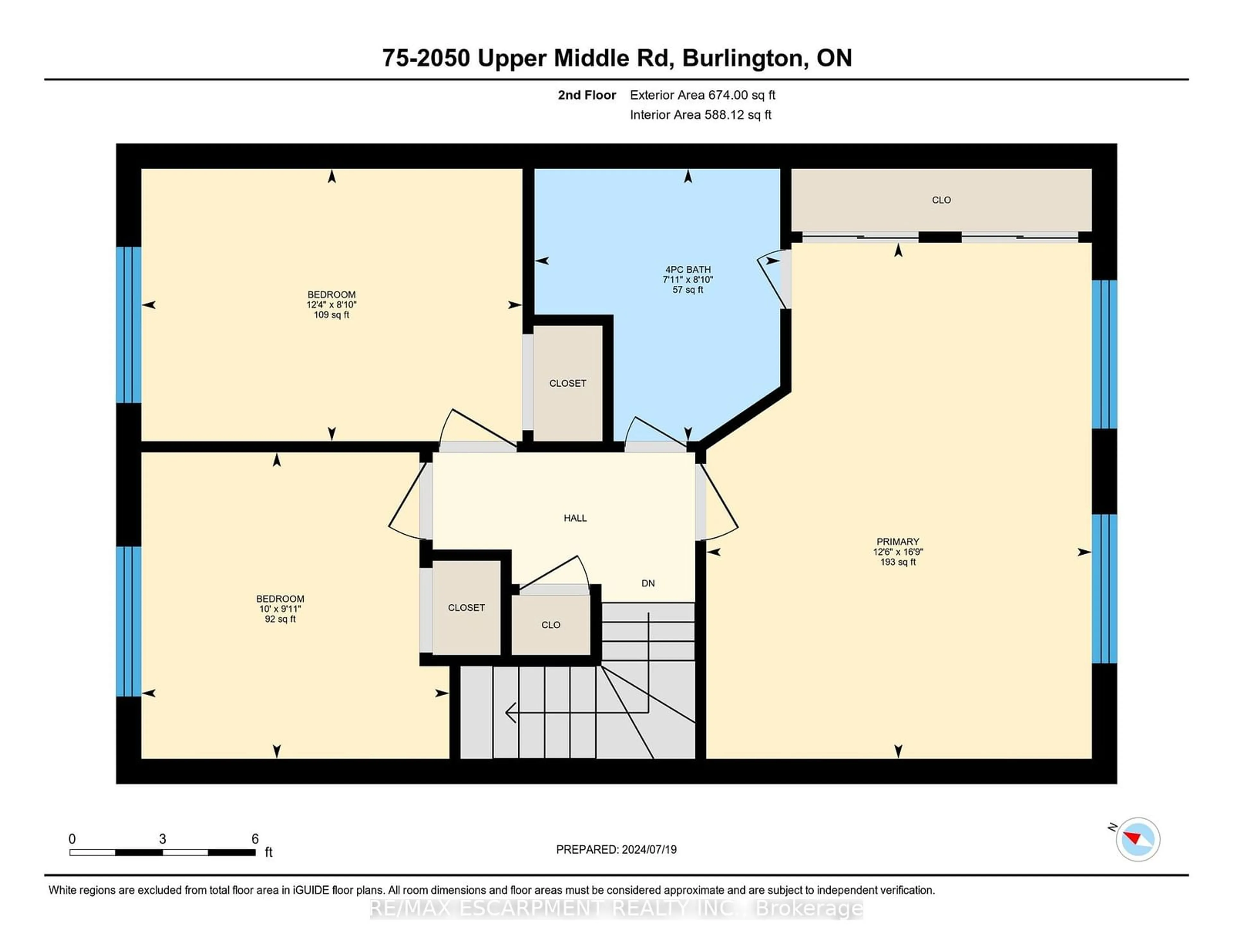 Floor plan for 2050 Upper Middle Rd #75, Burlington Ontario L7P 3R9