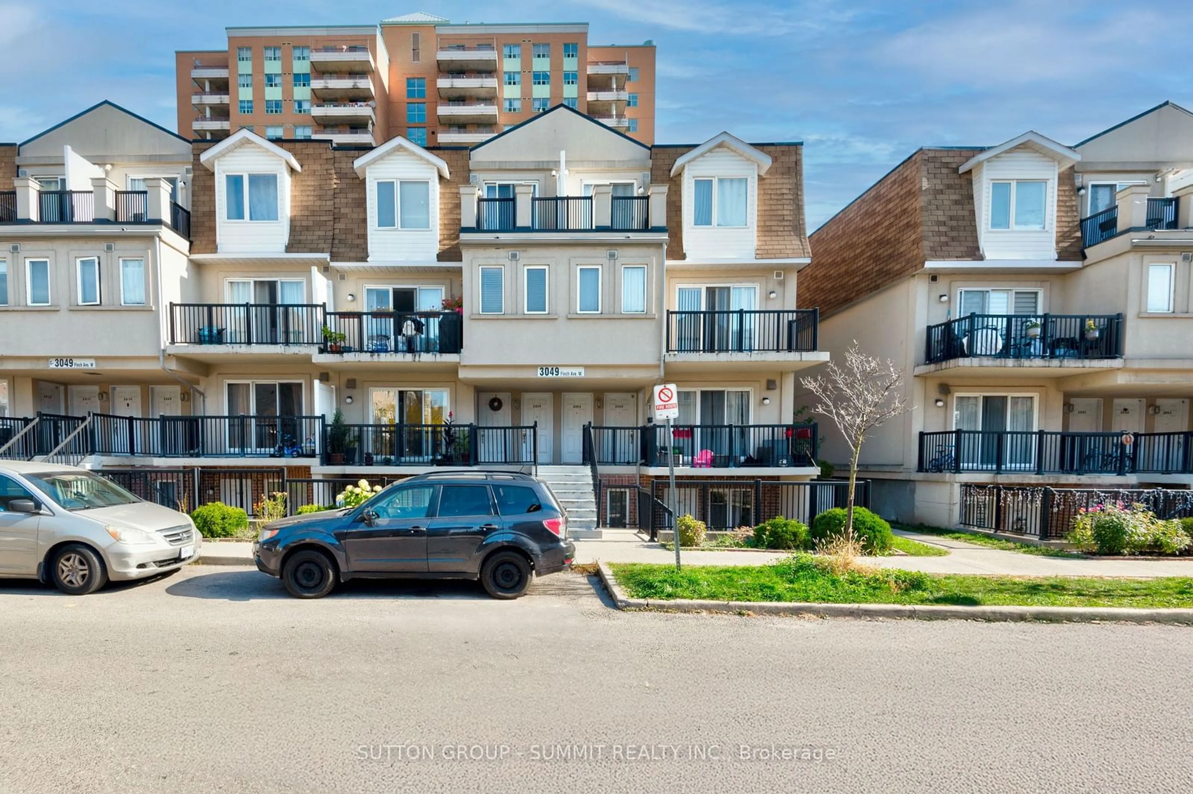 A pic from exterior of the house or condo, the street view for 3049 Finch Ave #2003, Toronto Ontario M9N 0A5