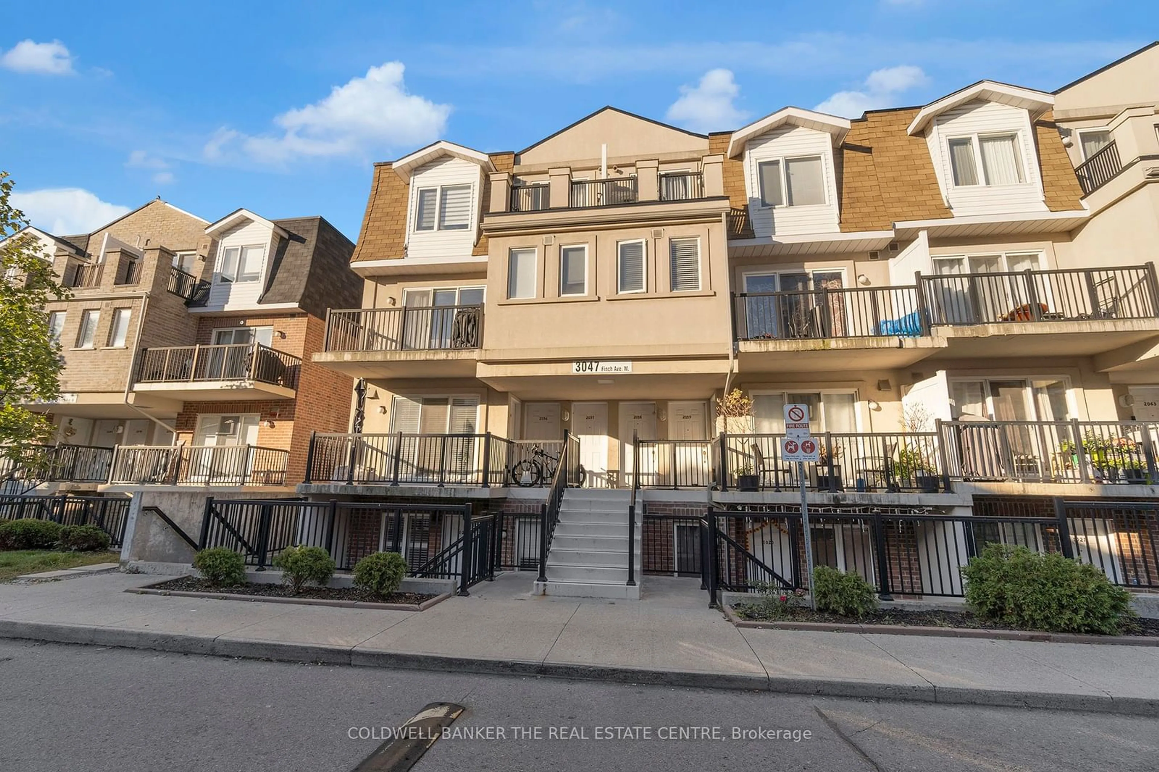 A pic from exterior of the house or condo, the street view for 3047 Finch Ave #2057, Toronto Ontario M9M 0A5