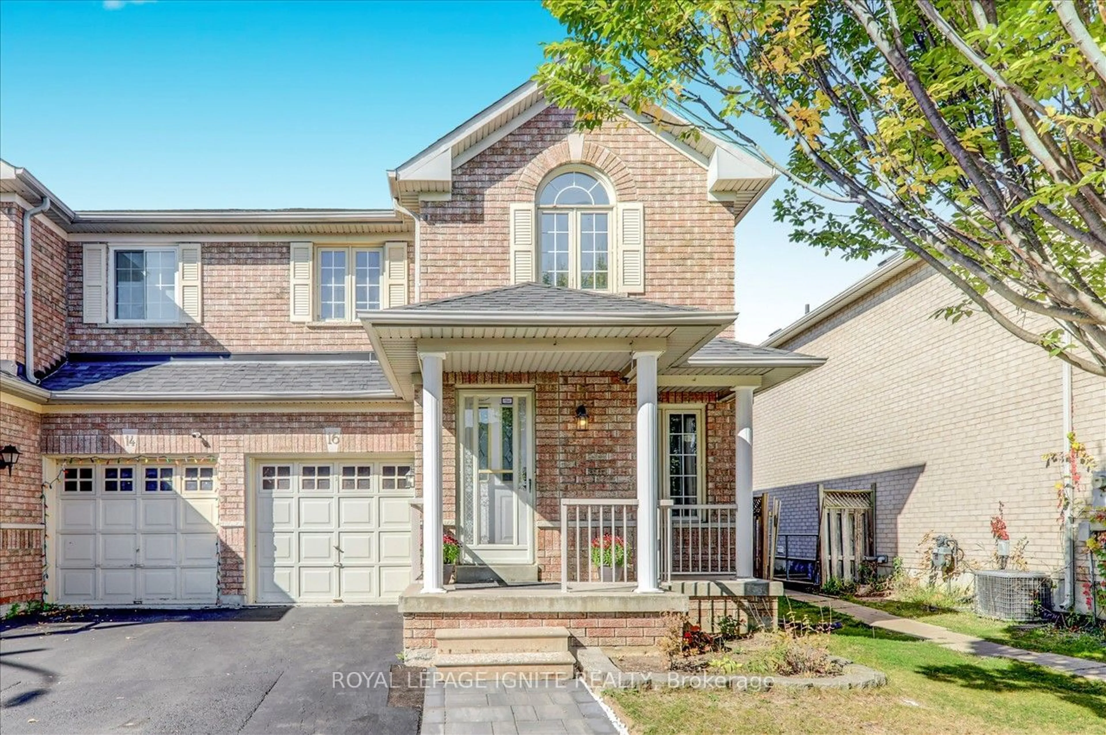 Home with brick exterior material for 16 Canoe Glide Lane, Brampton Ontario L6R 2A8