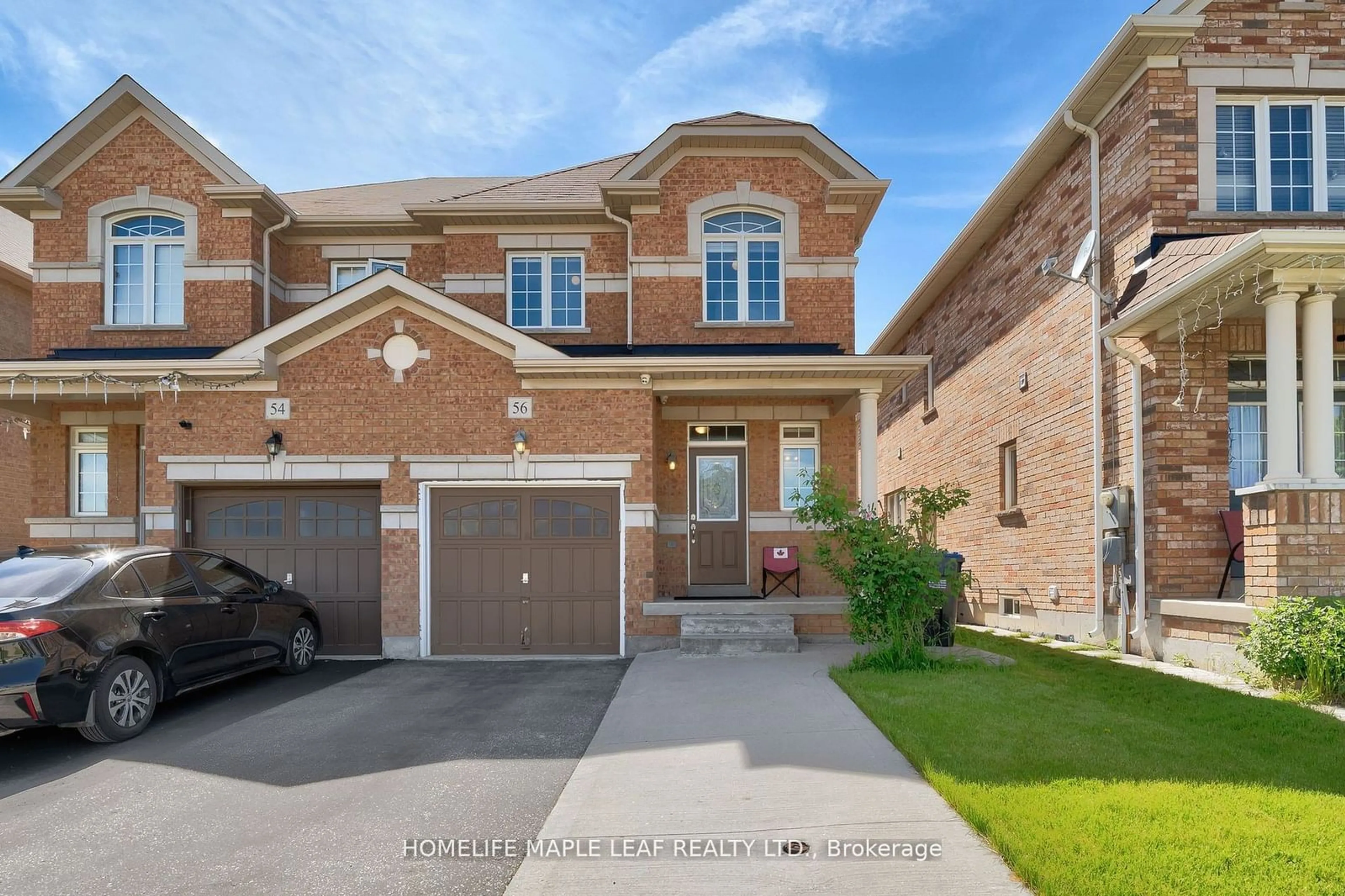 A pic from exterior of the house or condo, the street view for 56 POMELL Tr, Brampton Ontario L6P 3J6