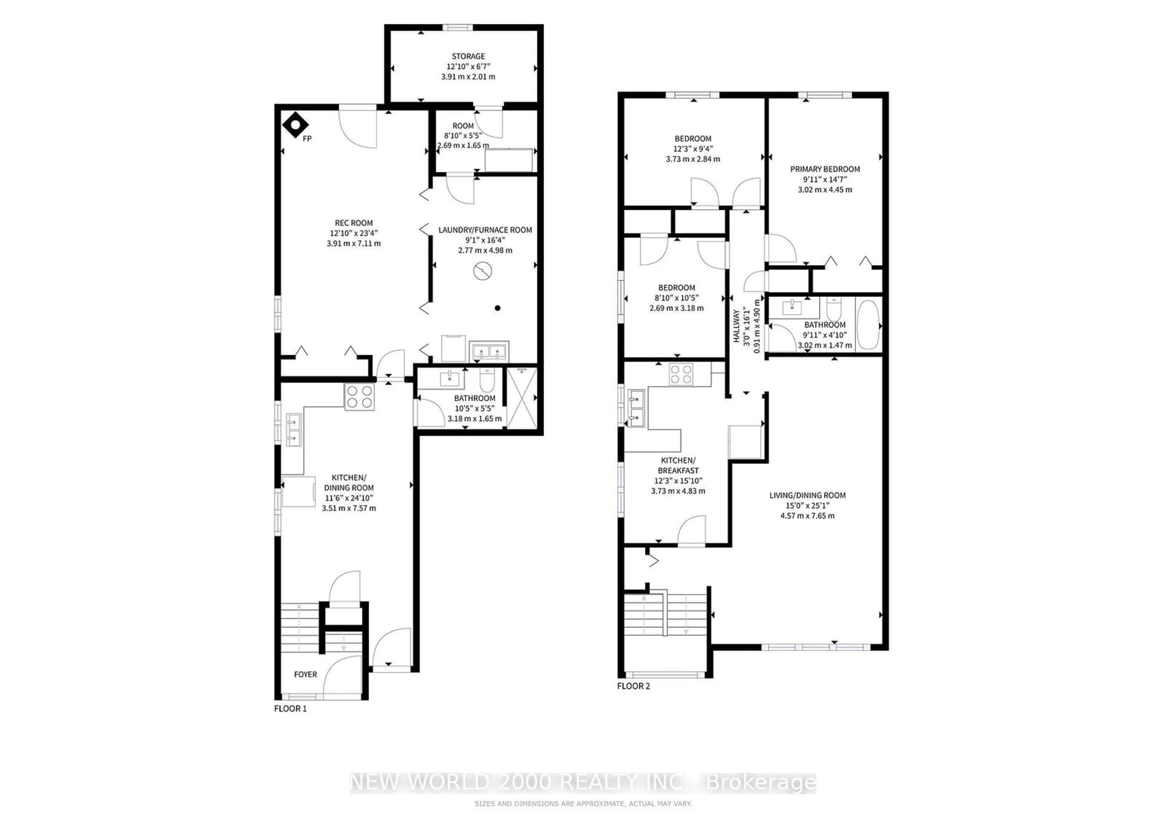 Floor plan for 12 Blaney Cres, Toronto Ontario M3N 1L2