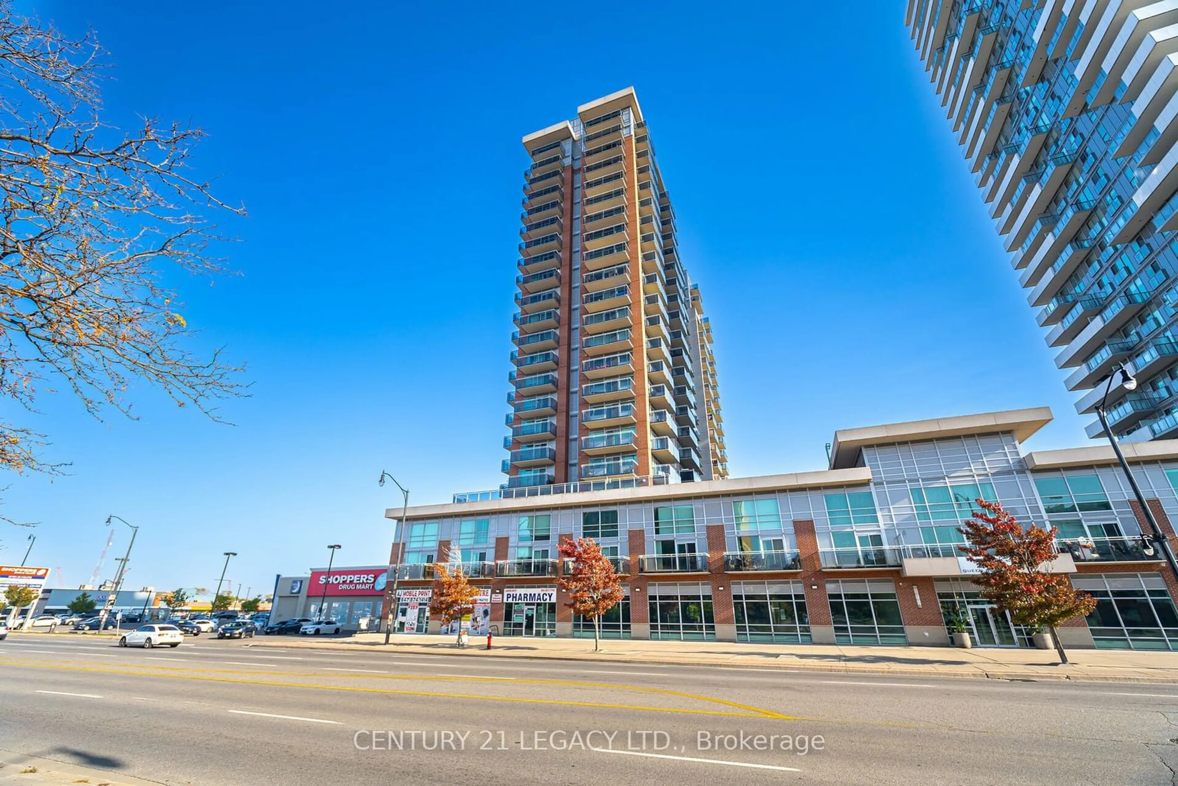 A pic from exterior of the house or condo, the front or back of building for 215 Queen St #1406, Brampton Ontario L6W 0A9