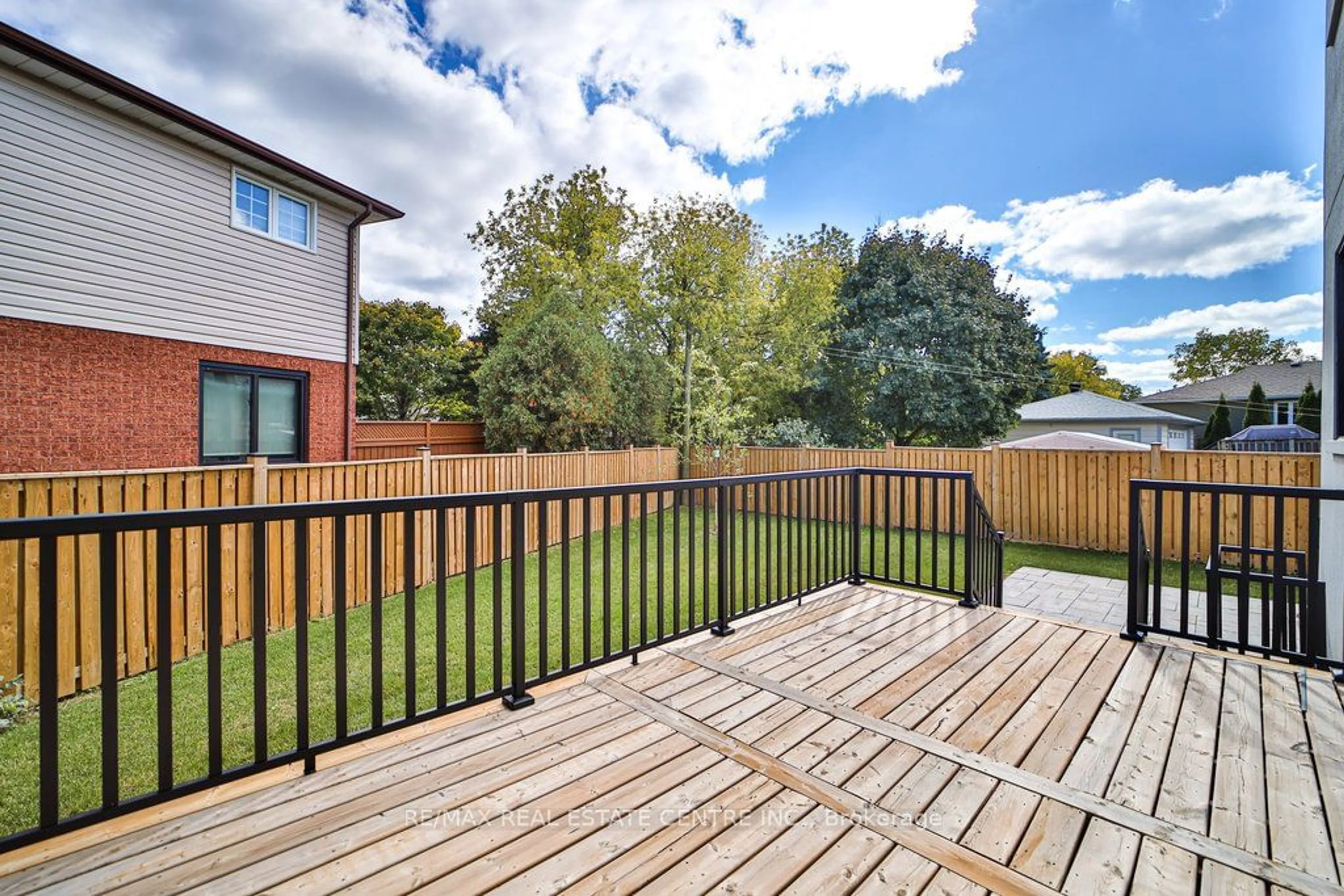 Patio, the fenced backyard for 1372 Wren Ave, Oakville Ontario L6L 2V6