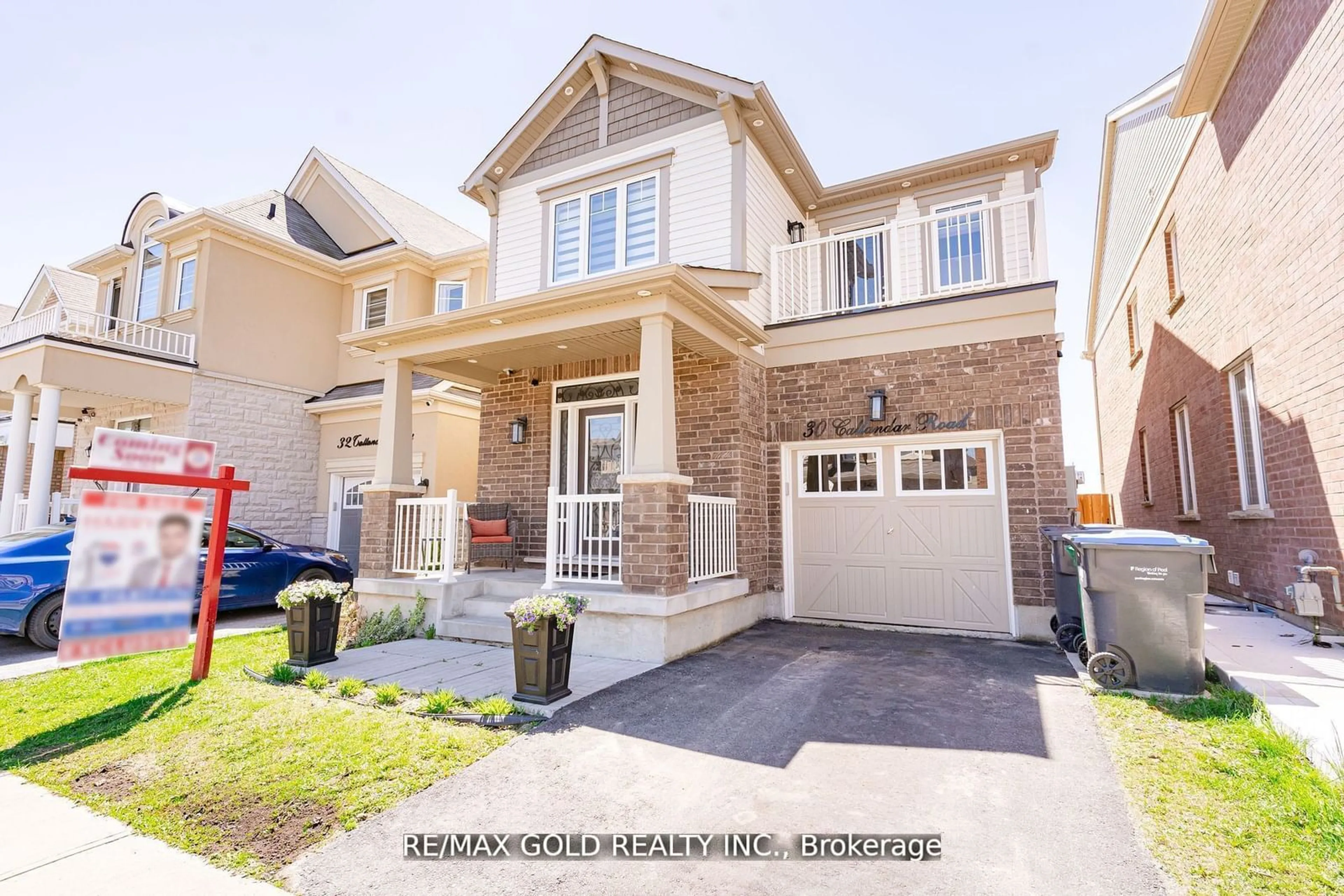 Frontside or backside of a home, the street view for 30 Callandar Rd, Brampton Ontario L7A 4T8