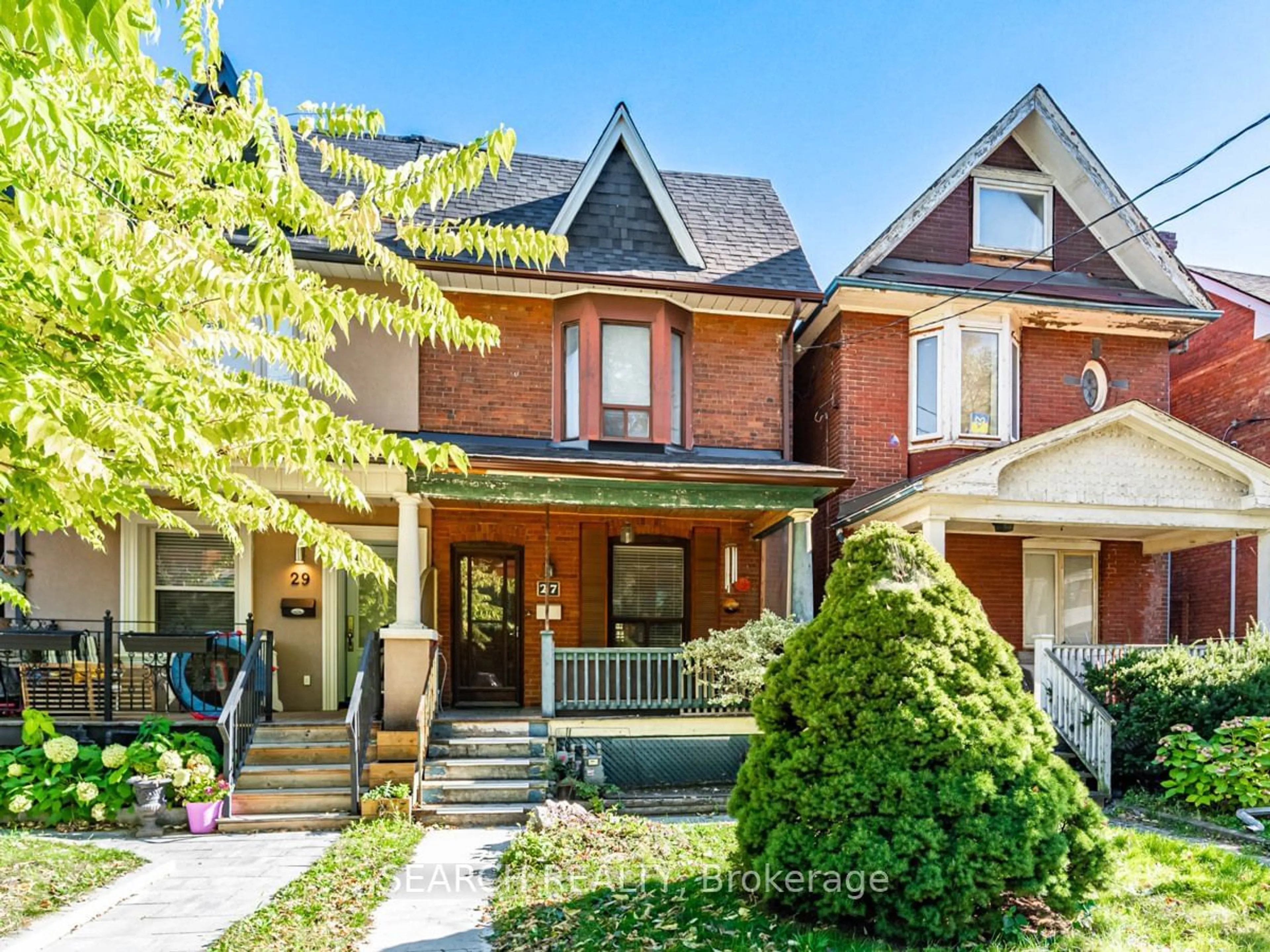 Home with brick exterior material for 27 Fisken Ave, Toronto Ontario M6P 3C1