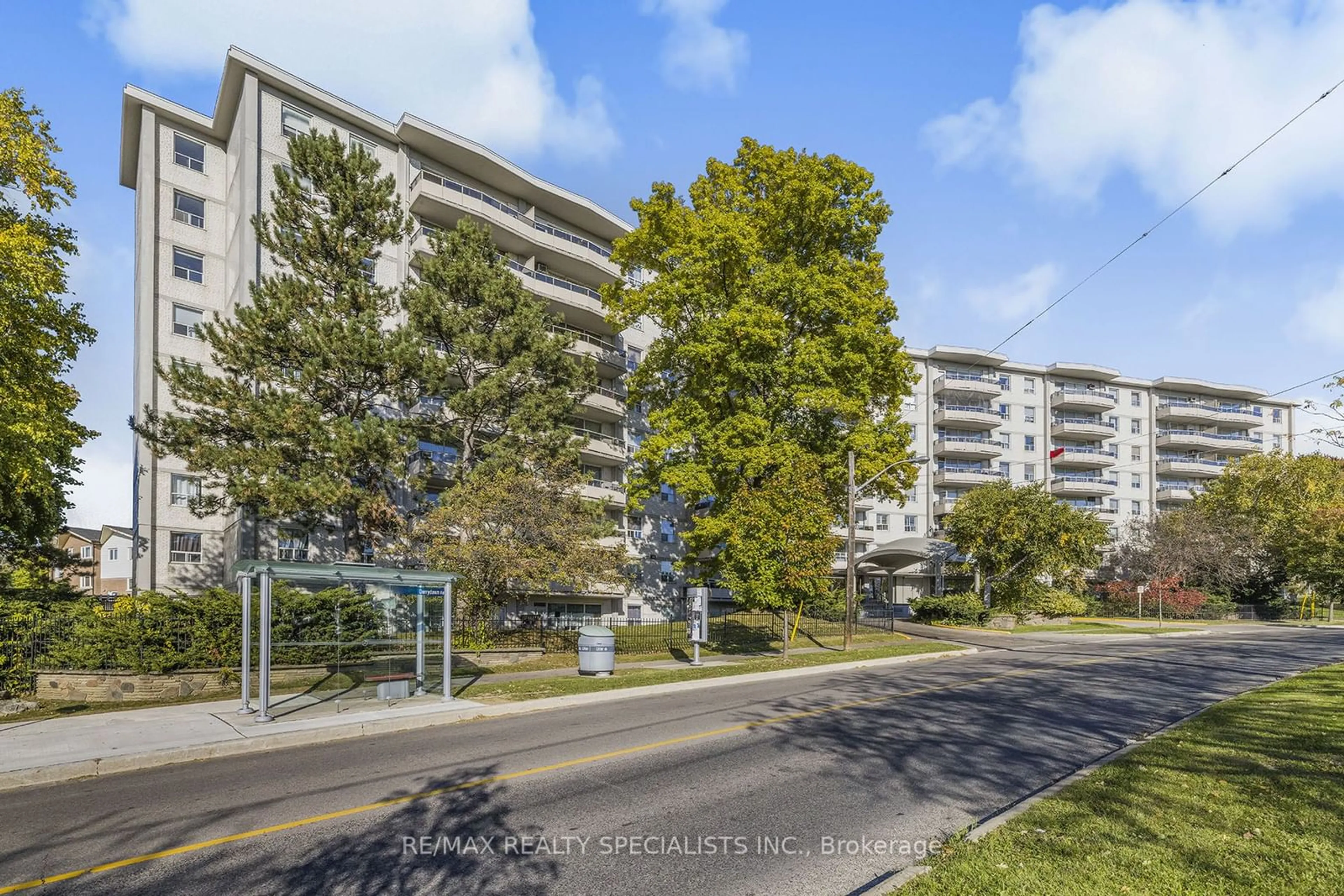 A pic from exterior of the house or condo, the street view for 80 Grandravine Dr #317, Toronto Ontario M3J 1B2