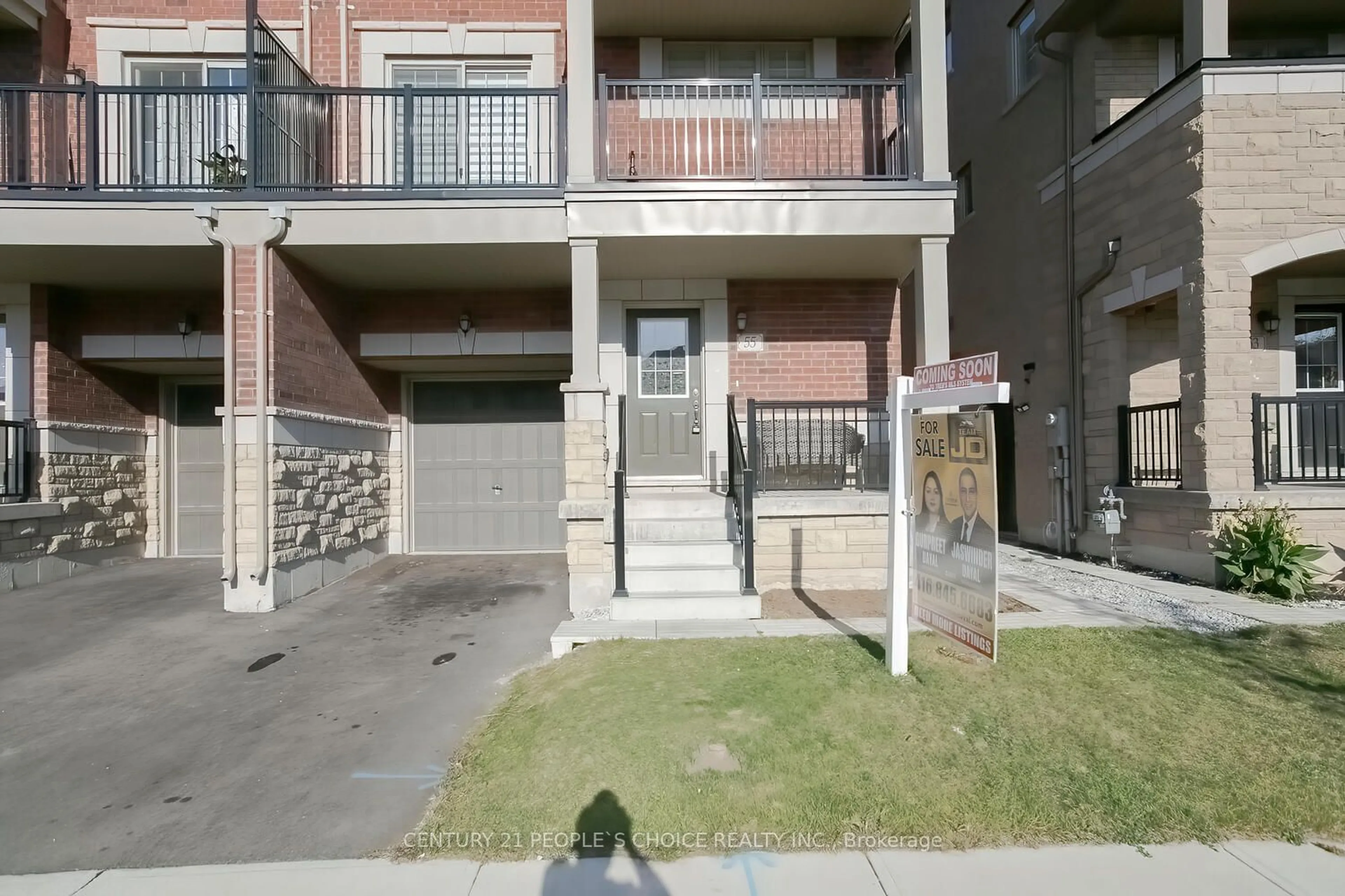 A pic from exterior of the house or condo, the street view for 55 Allegro Dr, Brampton Ontario L6Y 6J9