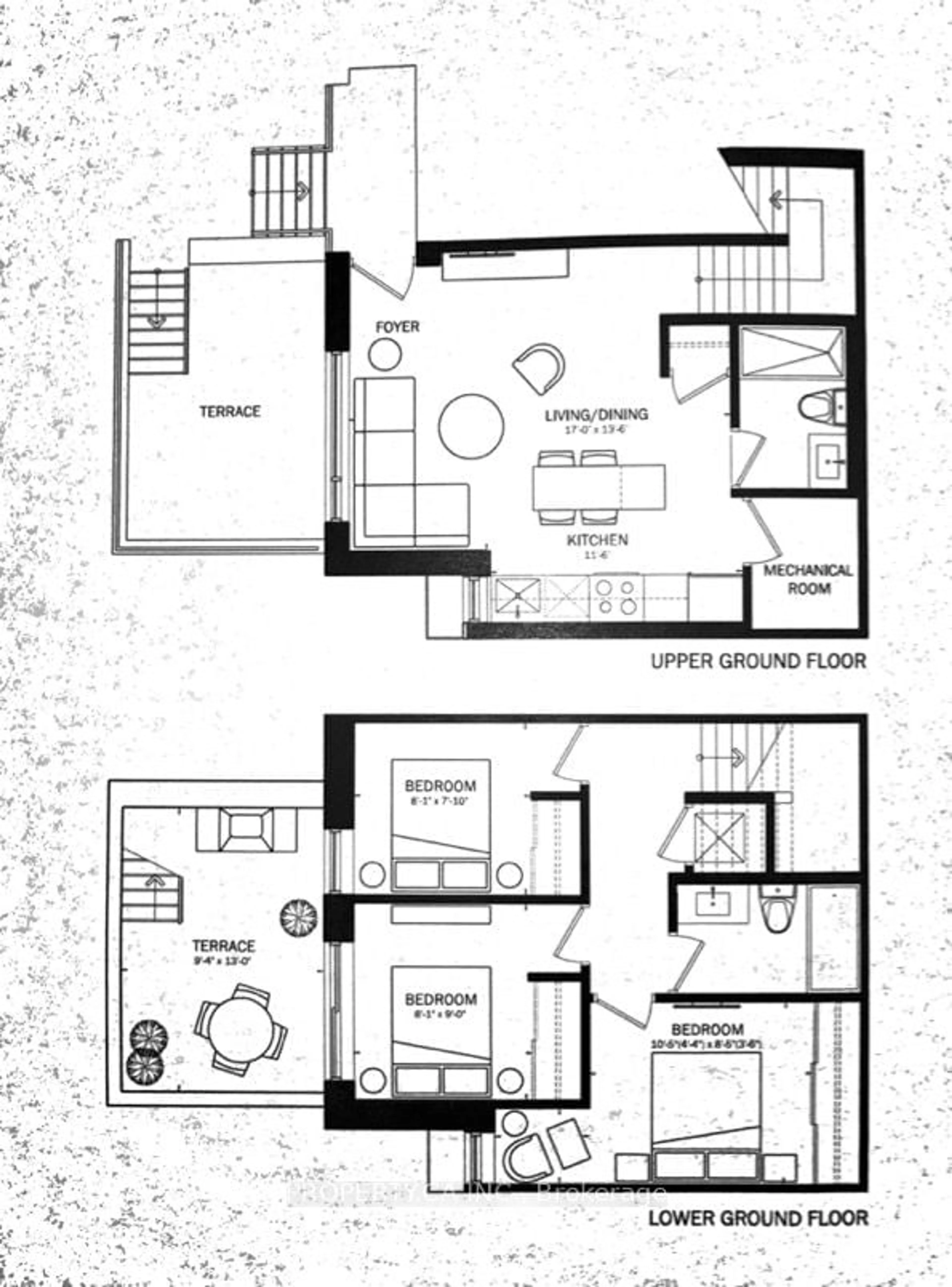 Floor plan for 10 Ed Clark Gdns #4, Toronto Ontario M6N 0B5