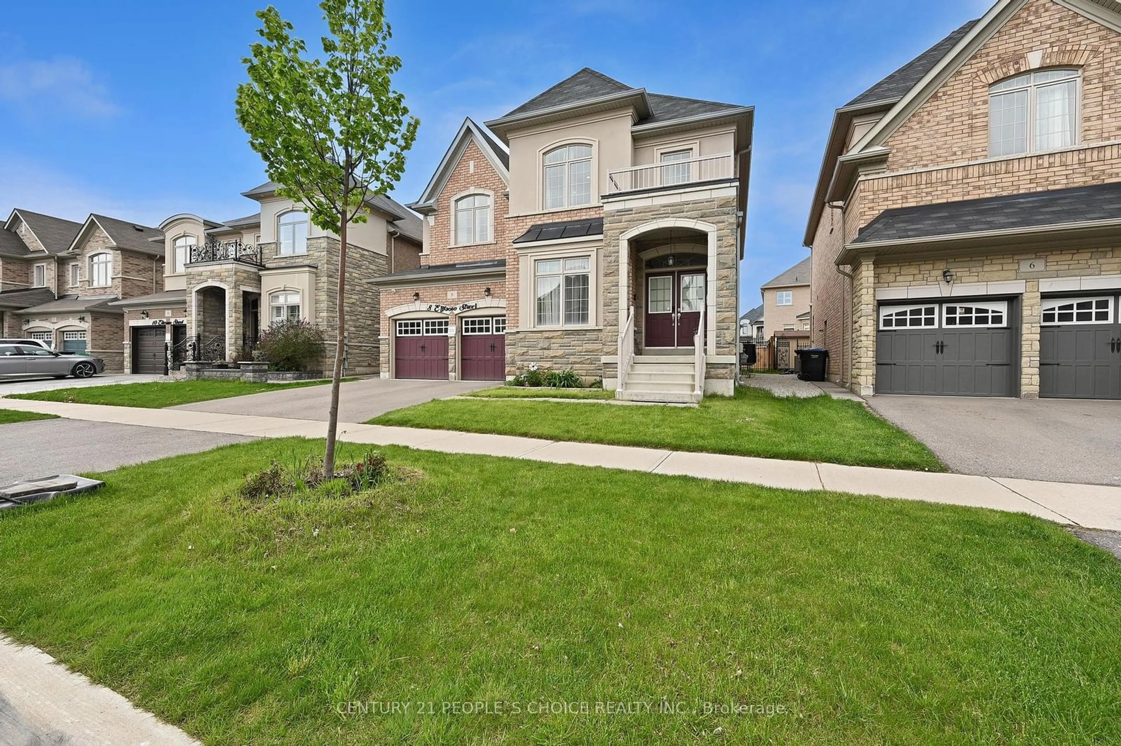 Frontside or backside of a home, the street view for 8 Eltesoro St, Brampton Ontario L6P 4J5