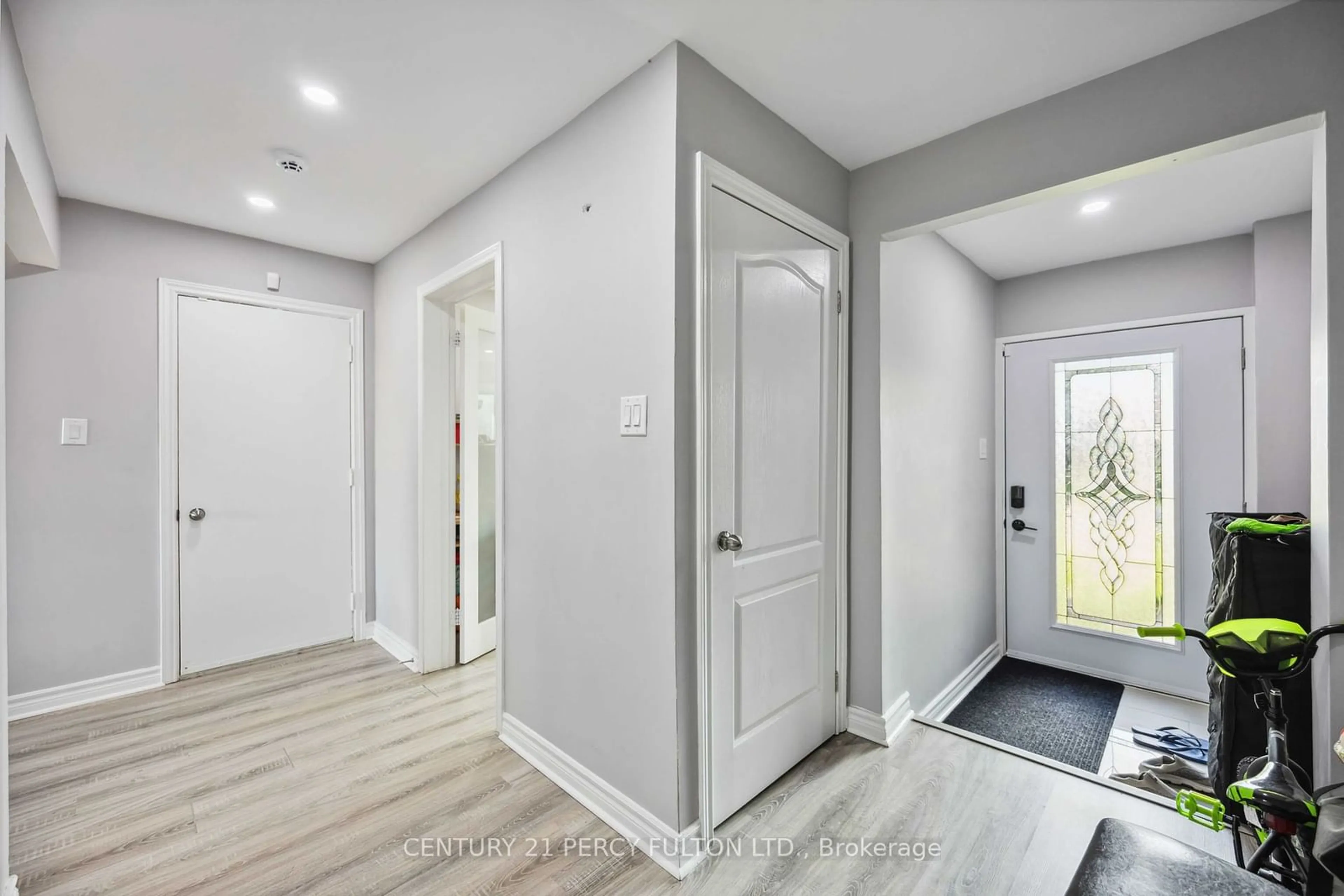 Indoor entryway, wood floors for 47 Woolenscote Circ, Toronto Ontario M9V 4R6