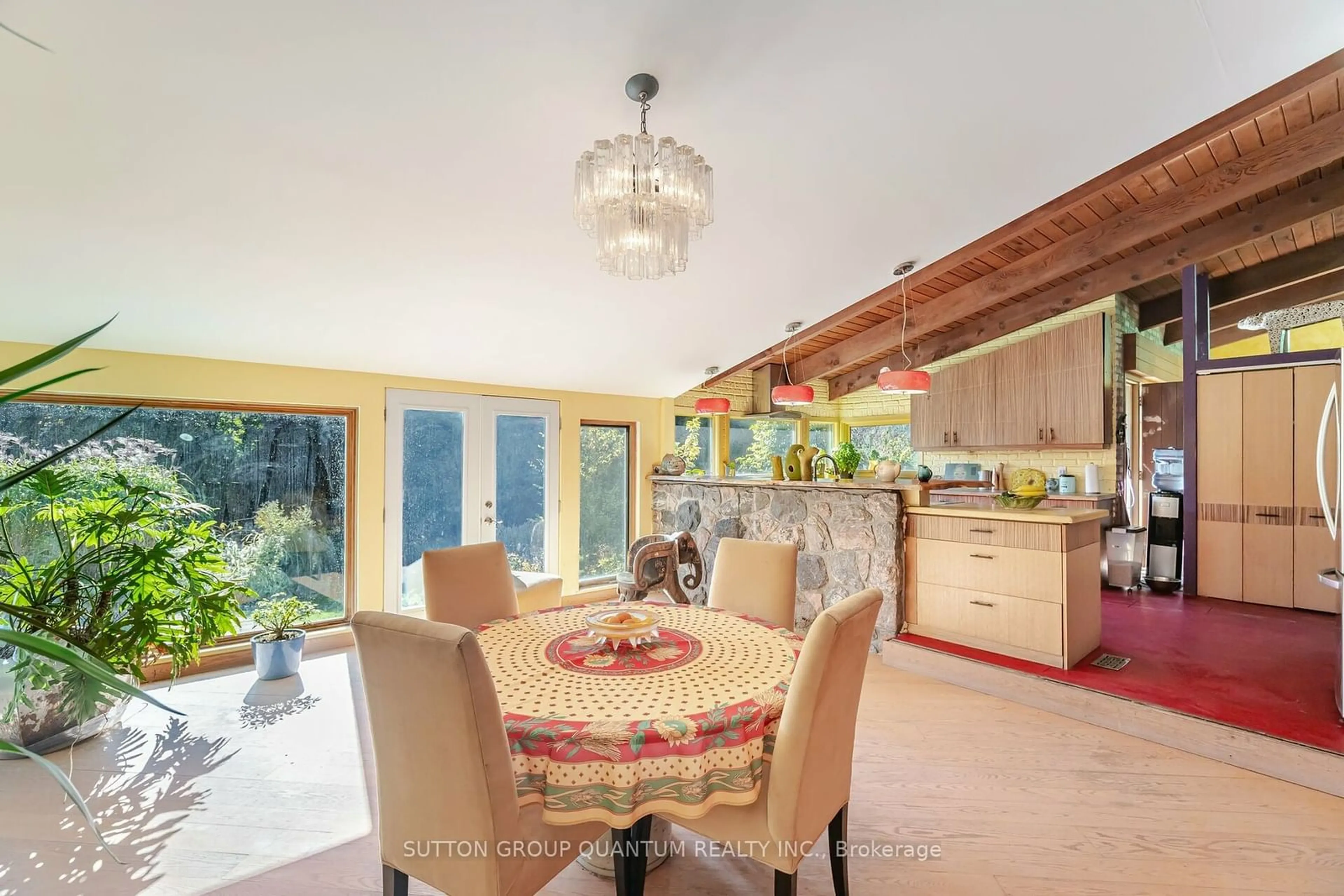 Dining room, wood floors, cottage for 18285 The Gore Rd, Caledon Ontario L7E 0X8