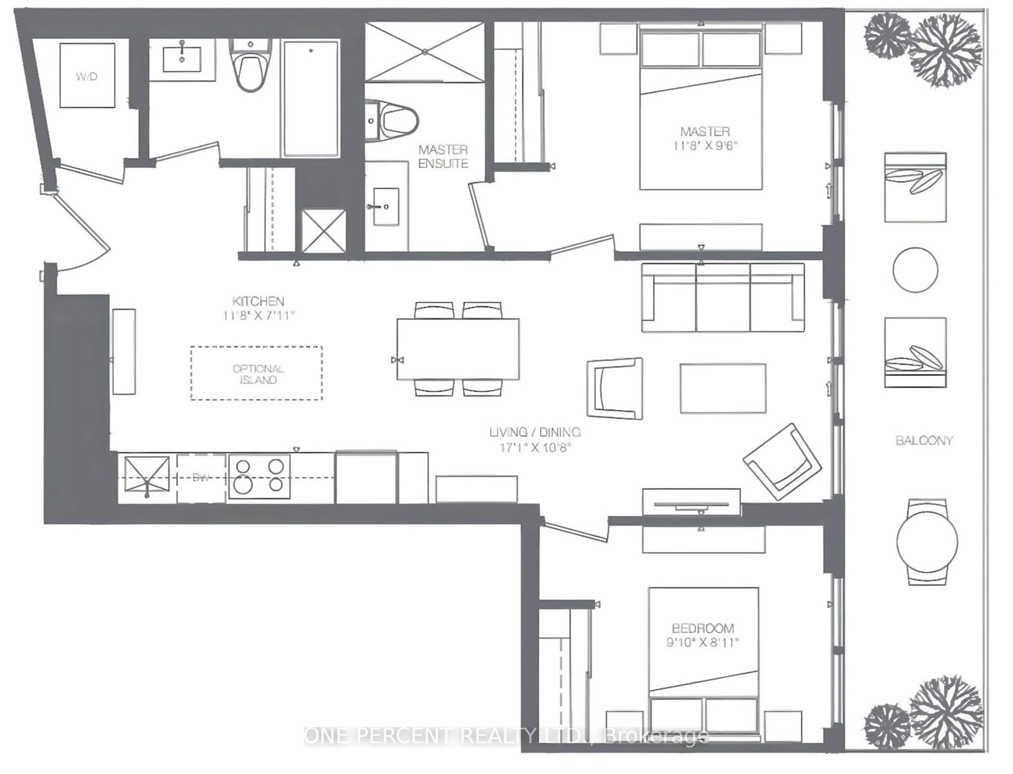 Floor plan for 20 Brin Dr #1904, Toronto Ontario M8X 0B2