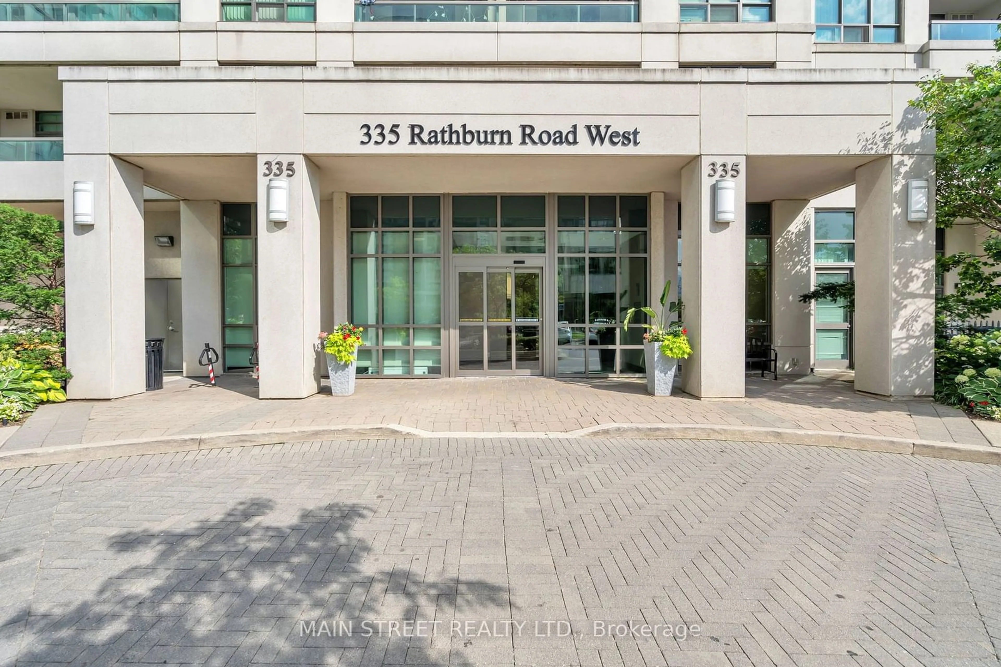 A pic from exterior of the house or condo, the front or back of building for 335 Rathburn Rd #2003, Mississauga Ontario L5B 0C8