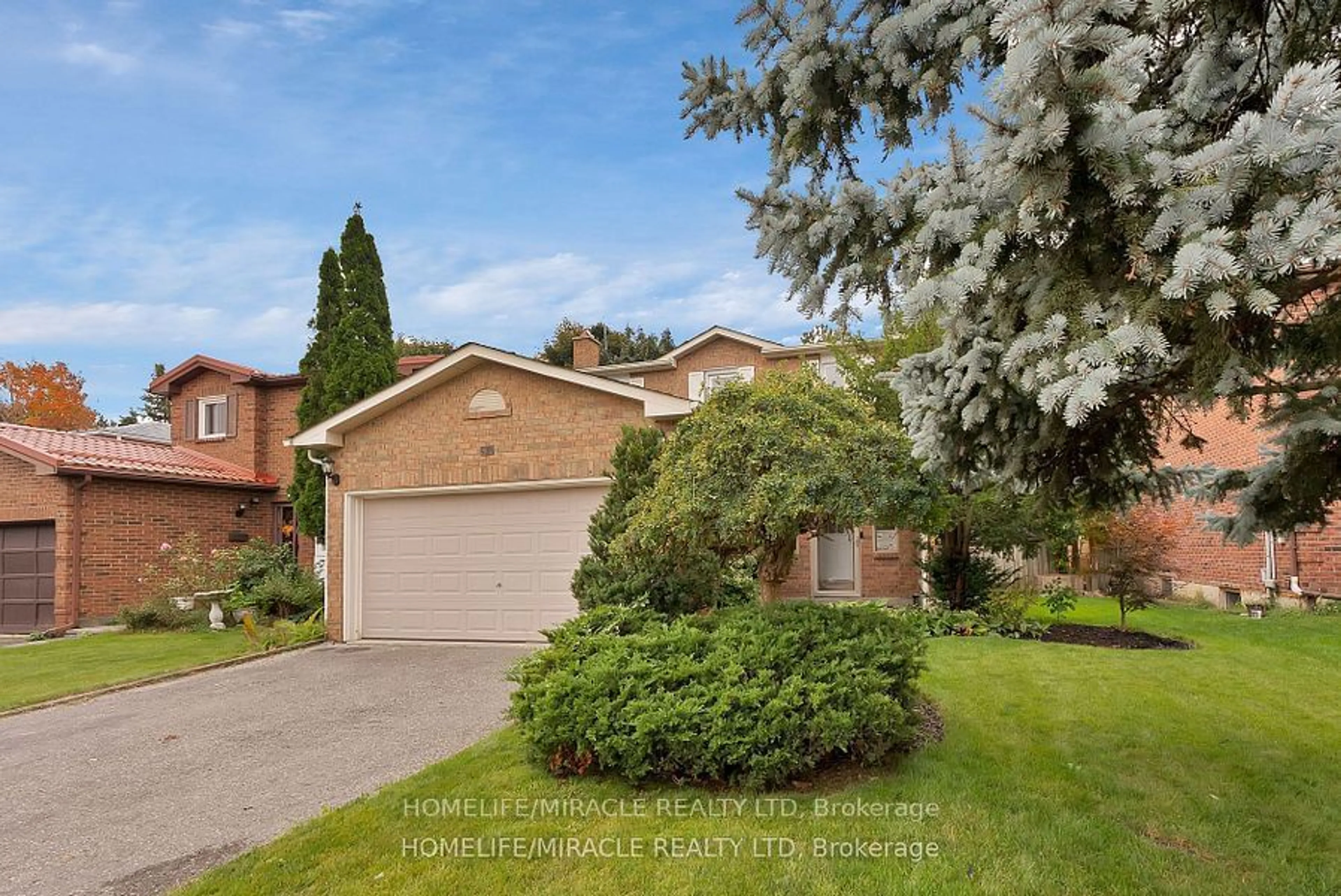 Frontside or backside of a home, the fenced backyard for 36 Driftwood Cres, Brampton Ontario L6Z 2C4