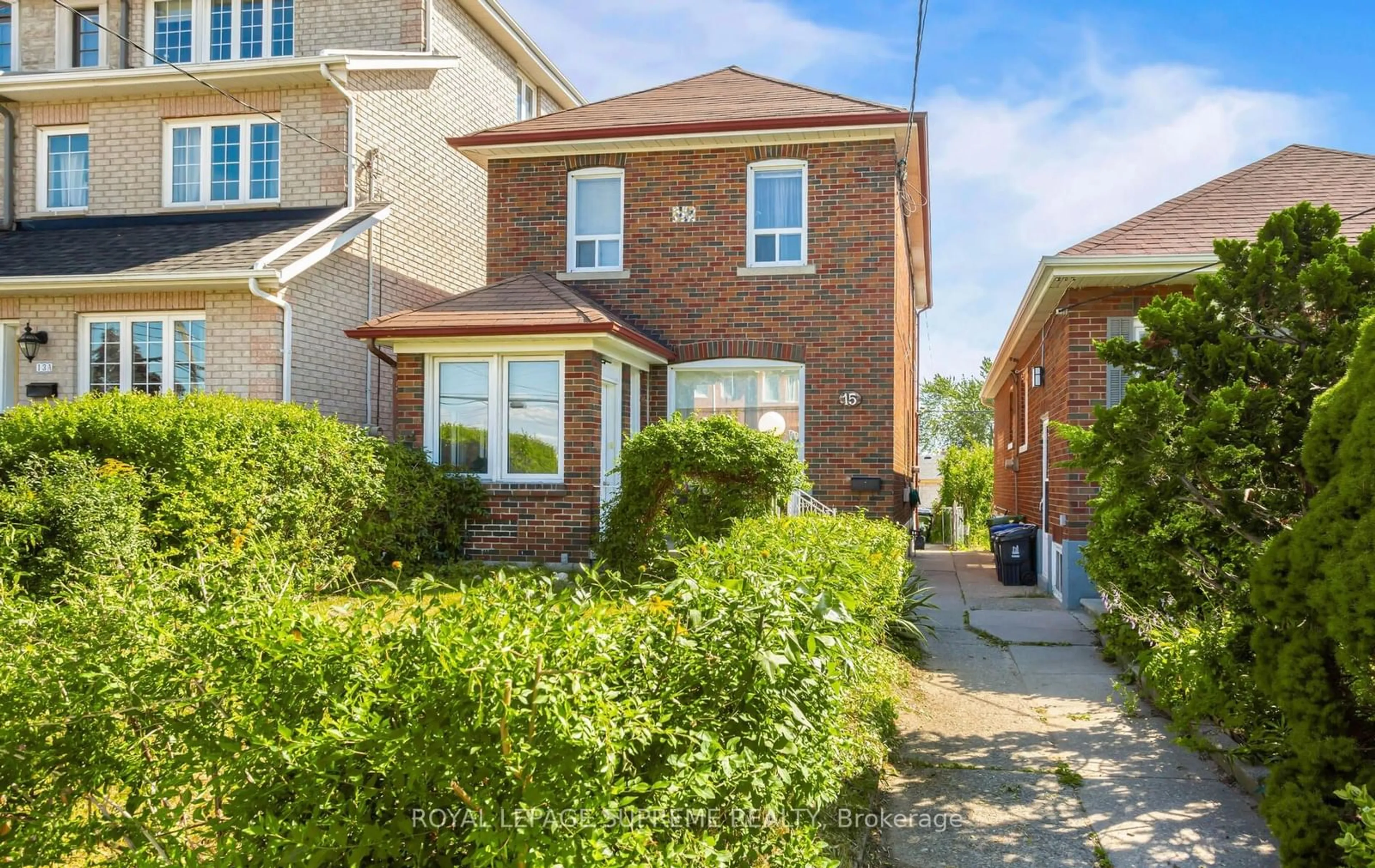 Frontside or backside of a home, the street view for 15 Corbett Ave, Toronto Ontario M6N 1V2