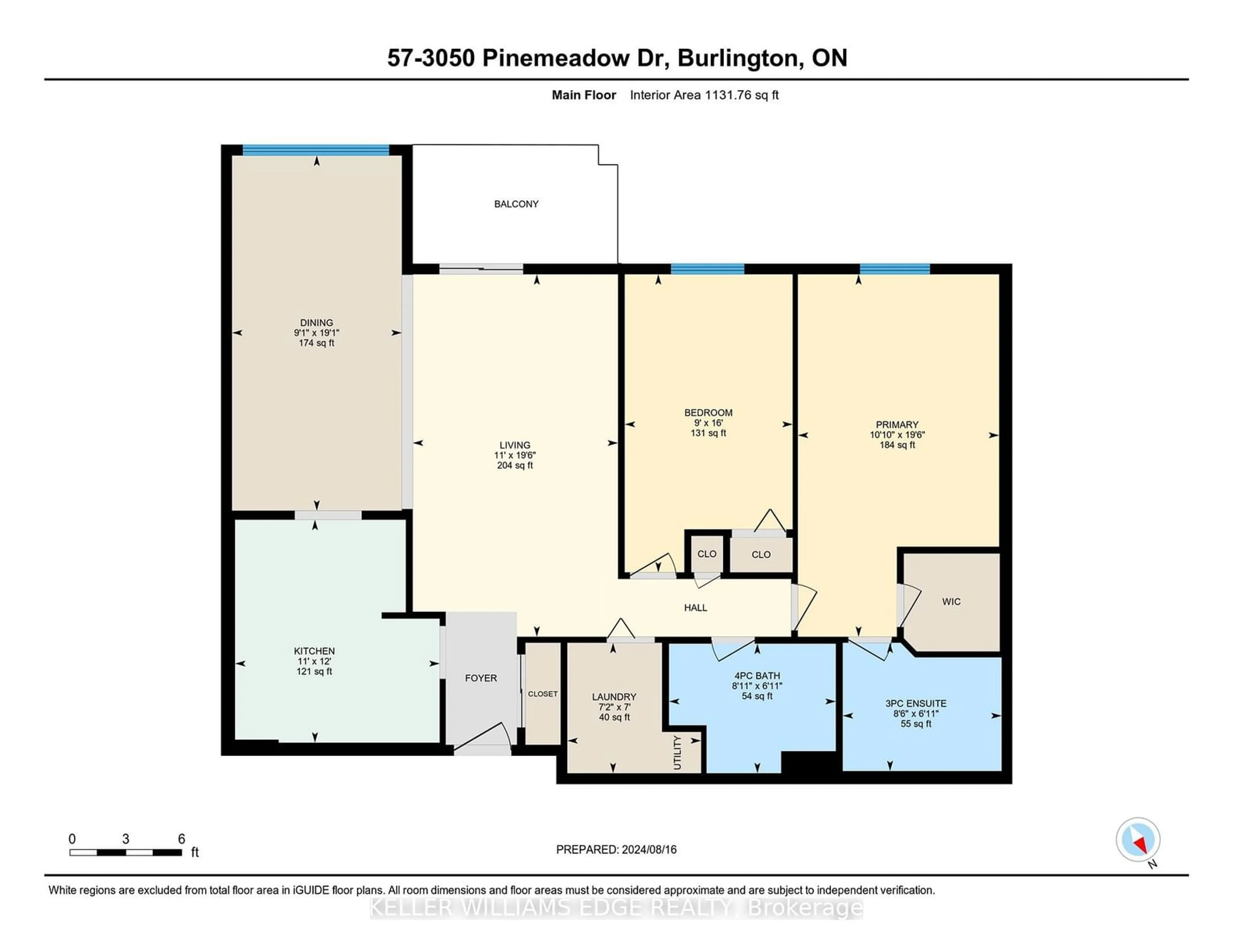 Floor plan for 3050 Pinemeadow Dr #56, Burlington Ontario L7N 3N8