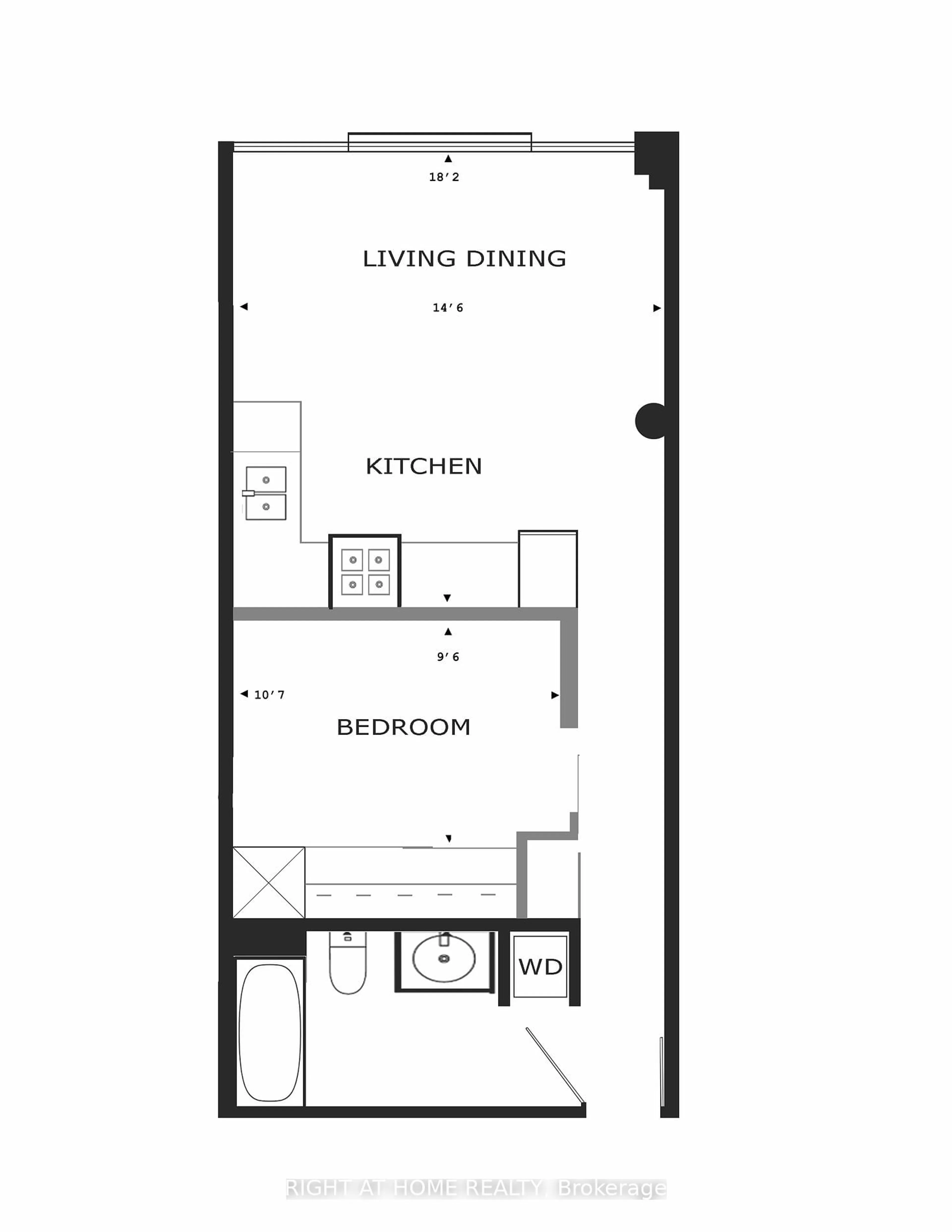 Floor plan for 2 Fieldway Rd #313, Toronto Ontario M8Z 0B9