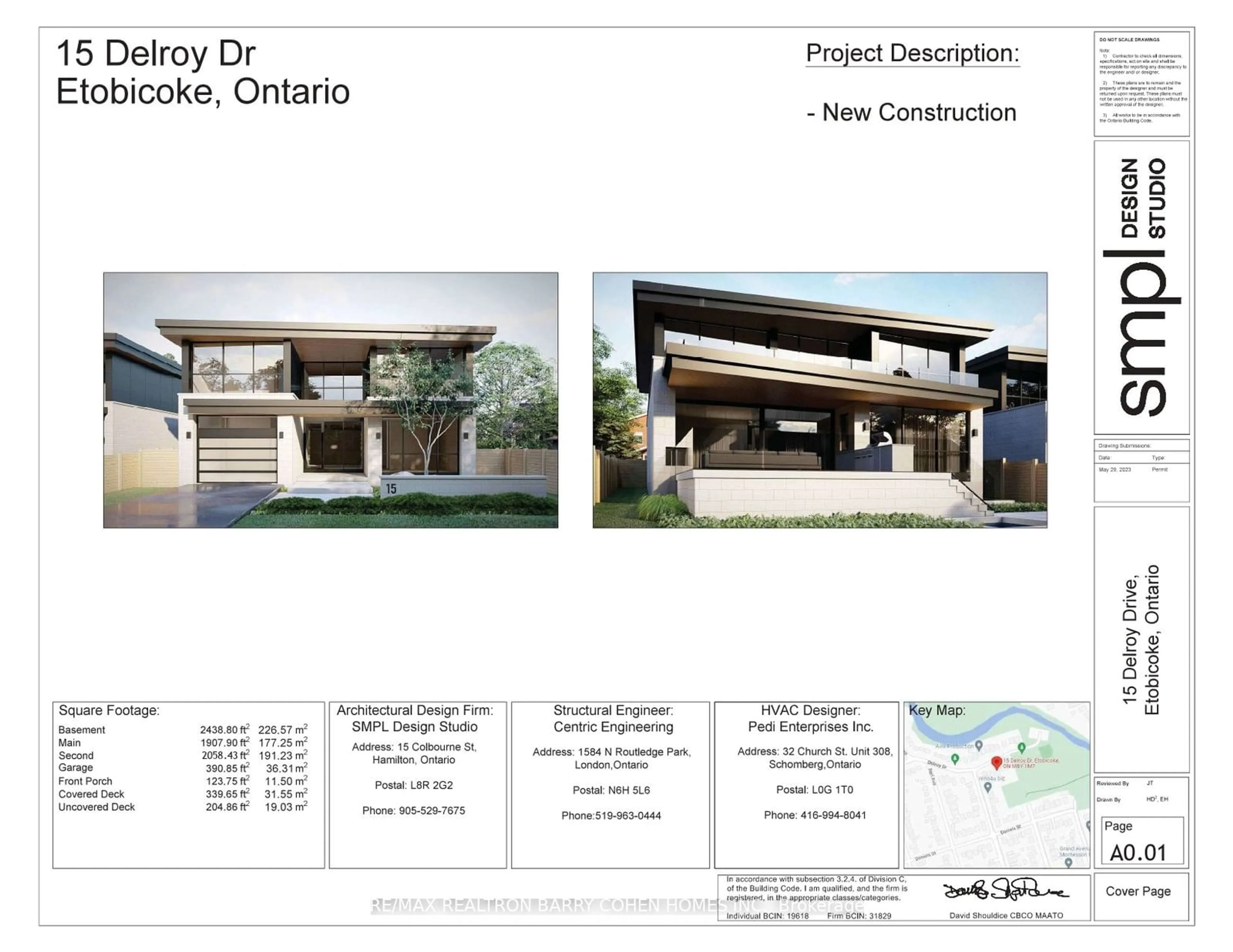 Frontside or backside of a home, the street view for 15 Delroy Dr, Toronto Ontario M8Y 1M8