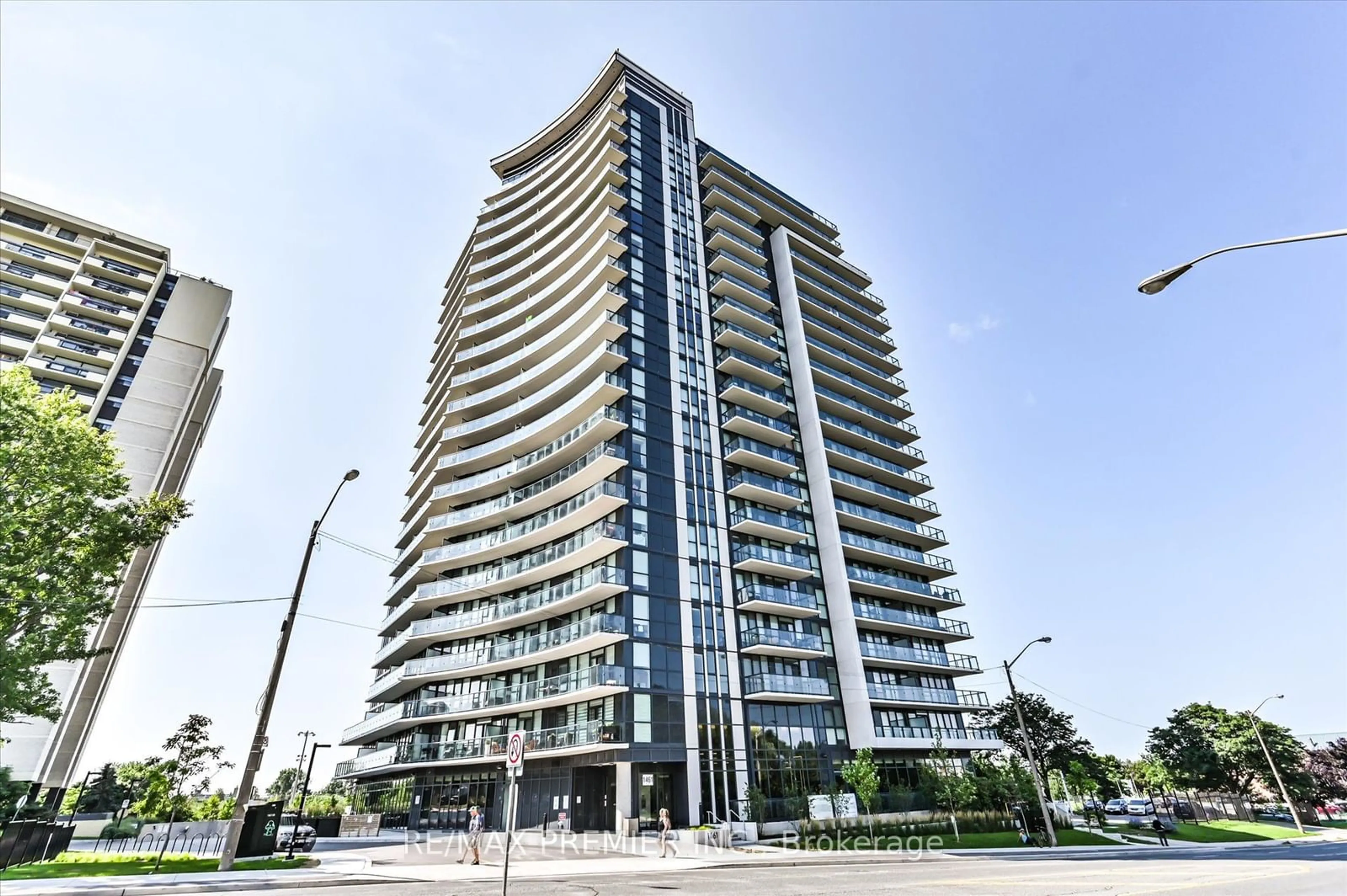 A pic from exterior of the house or condo, the front or back of building for 1461 Lawrence Ave #710, Toronto Ontario M6L 0A6