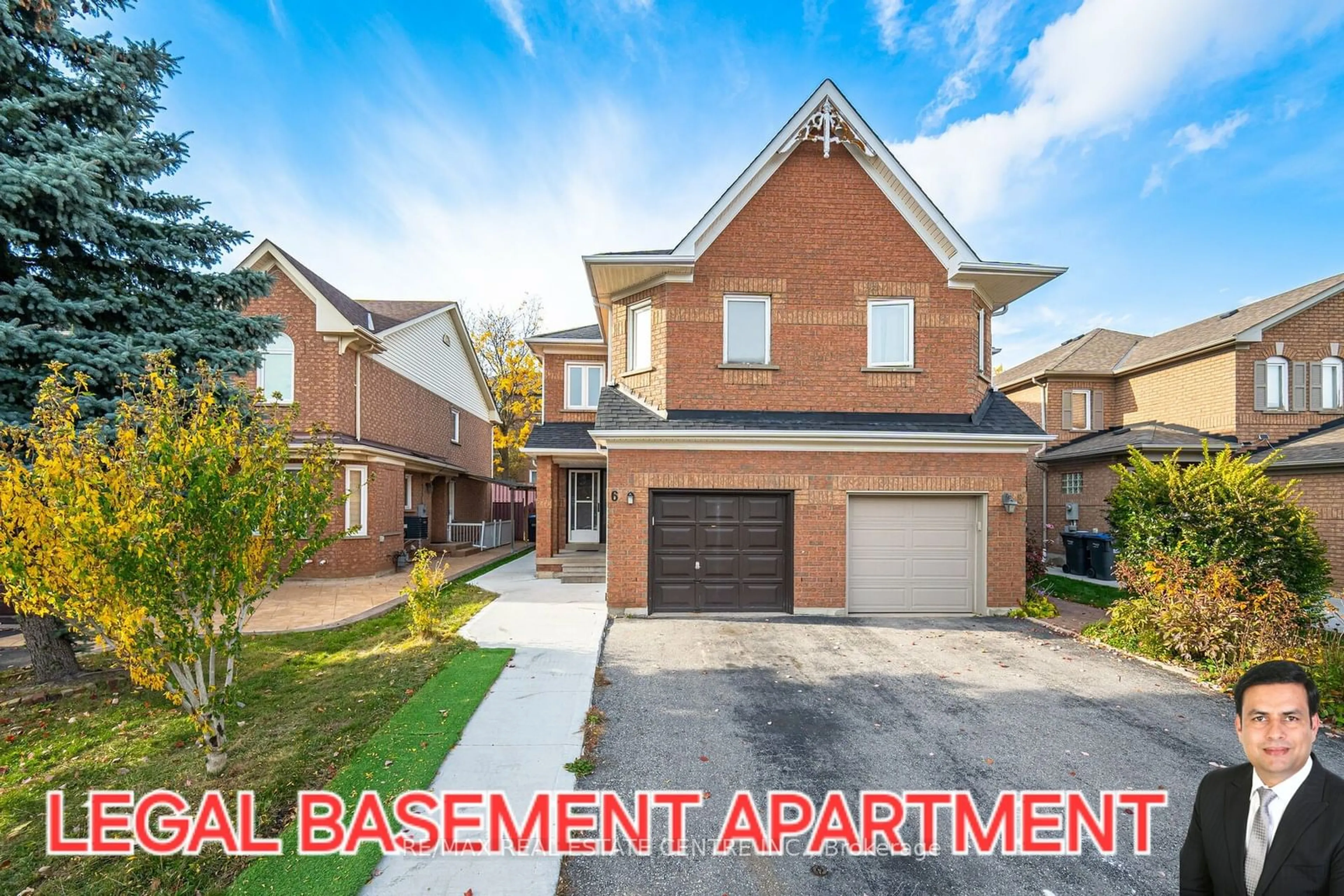 Home with brick exterior material for 6 Pressed Brick Dr, Brampton Ontario L6V 4K8