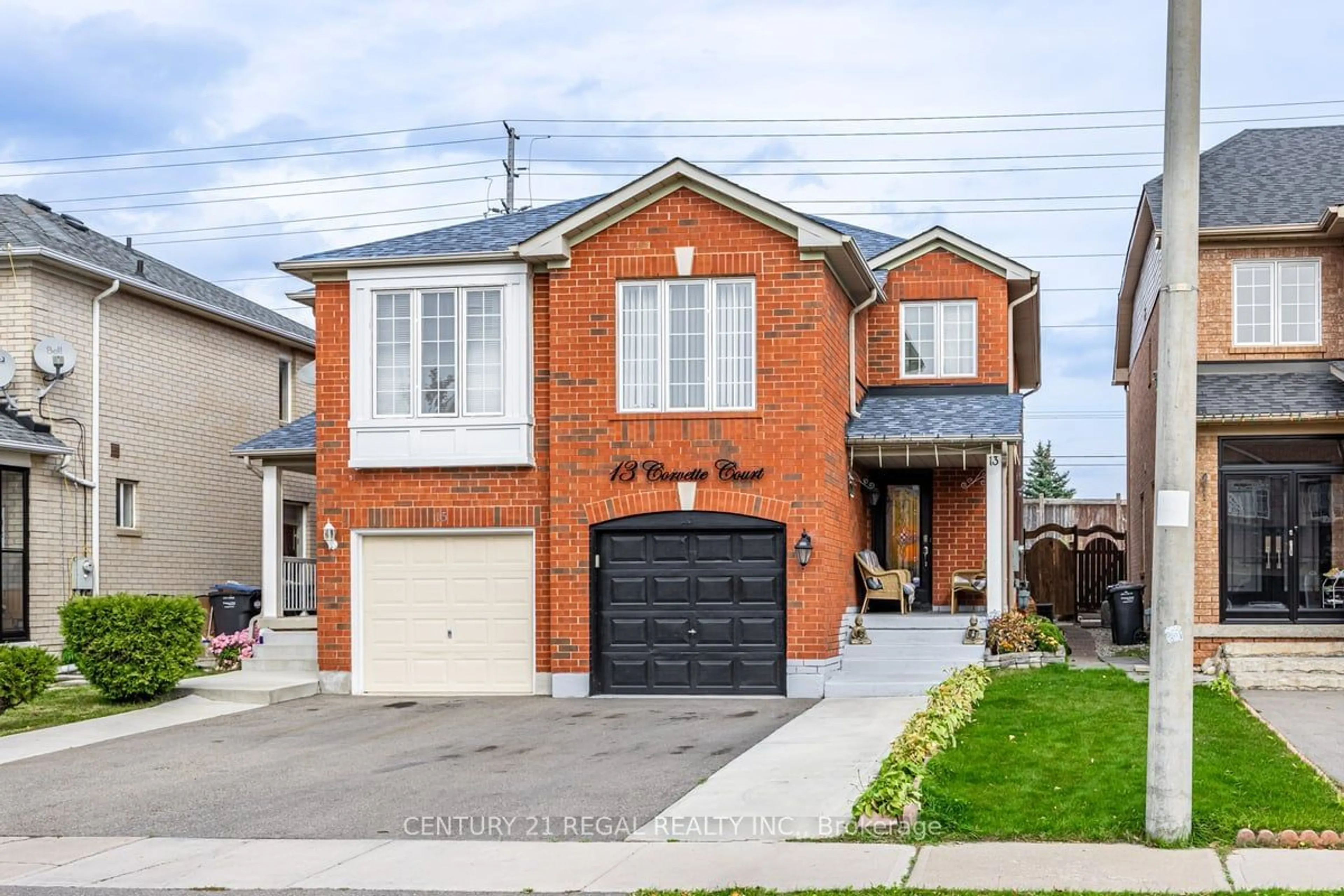 Home with brick exterior material for 13 Corvette Crt, Brampton Ontario L7A 2H7