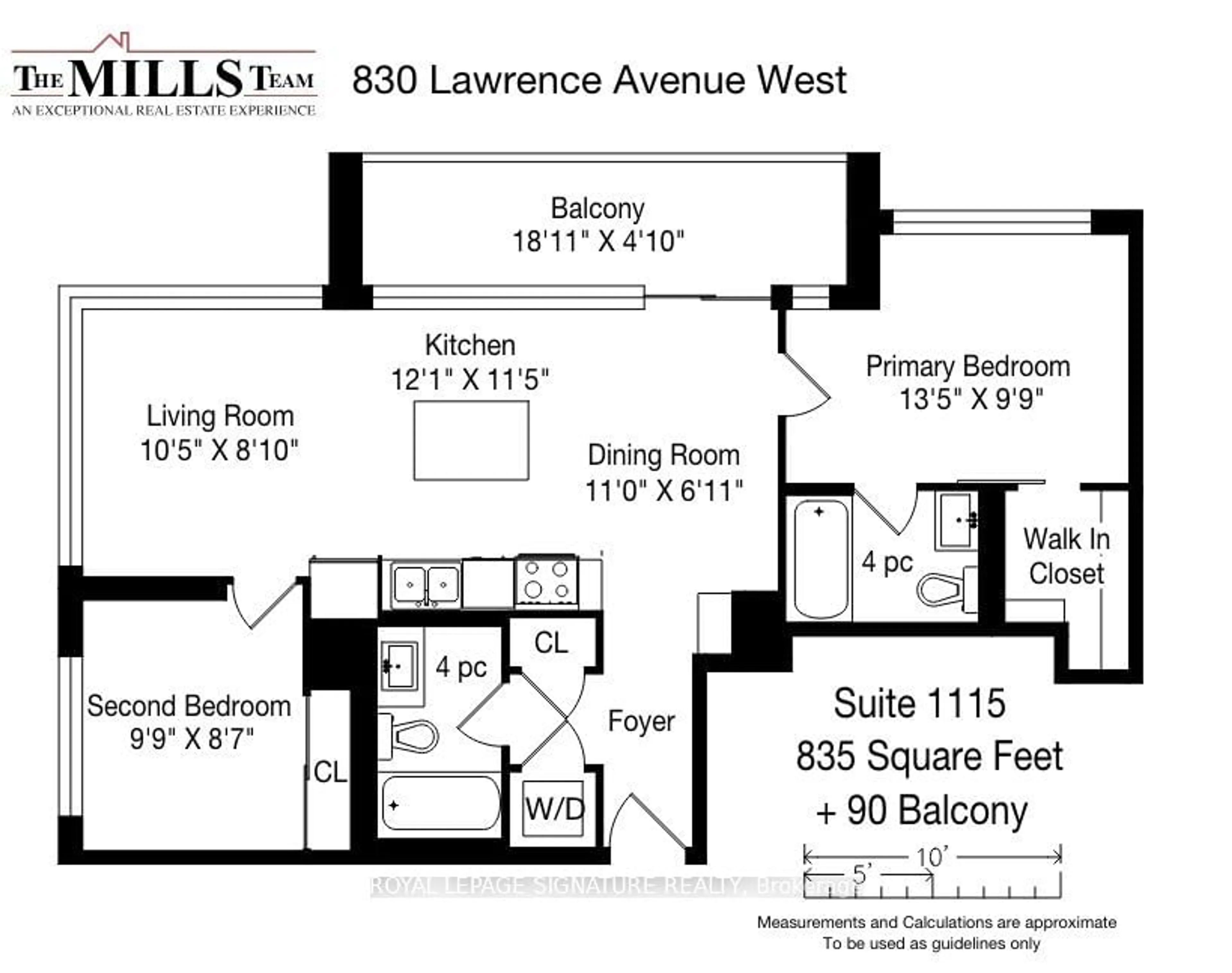 Floor plan for 830 Lawrence Ave #1115, Toronto Ontario M6A 0B6