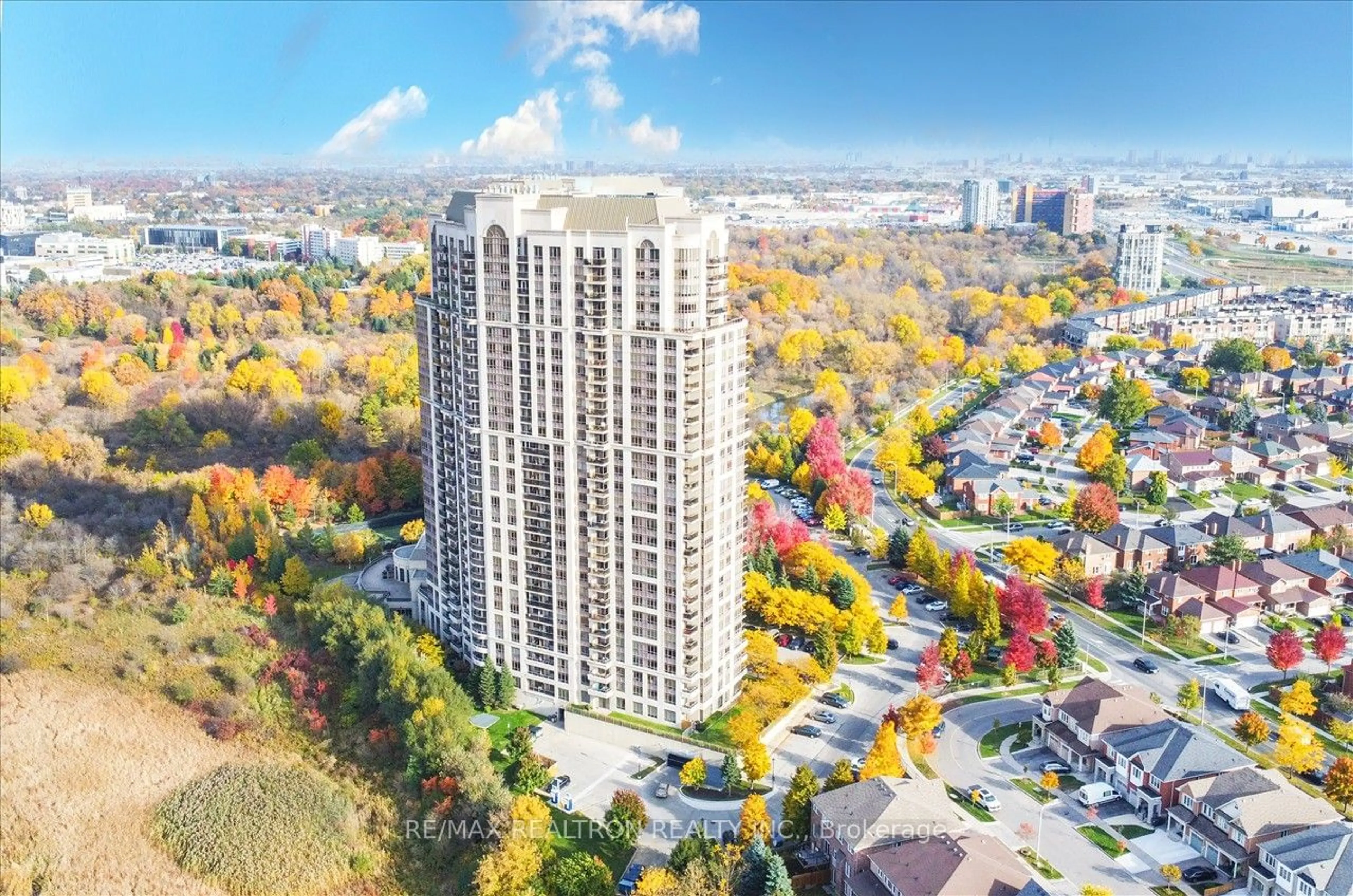 A pic from exterior of the house or condo, the view of city buildings for 710 Humberwood Blvd #1706, Toronto Ontario M9W 7J5