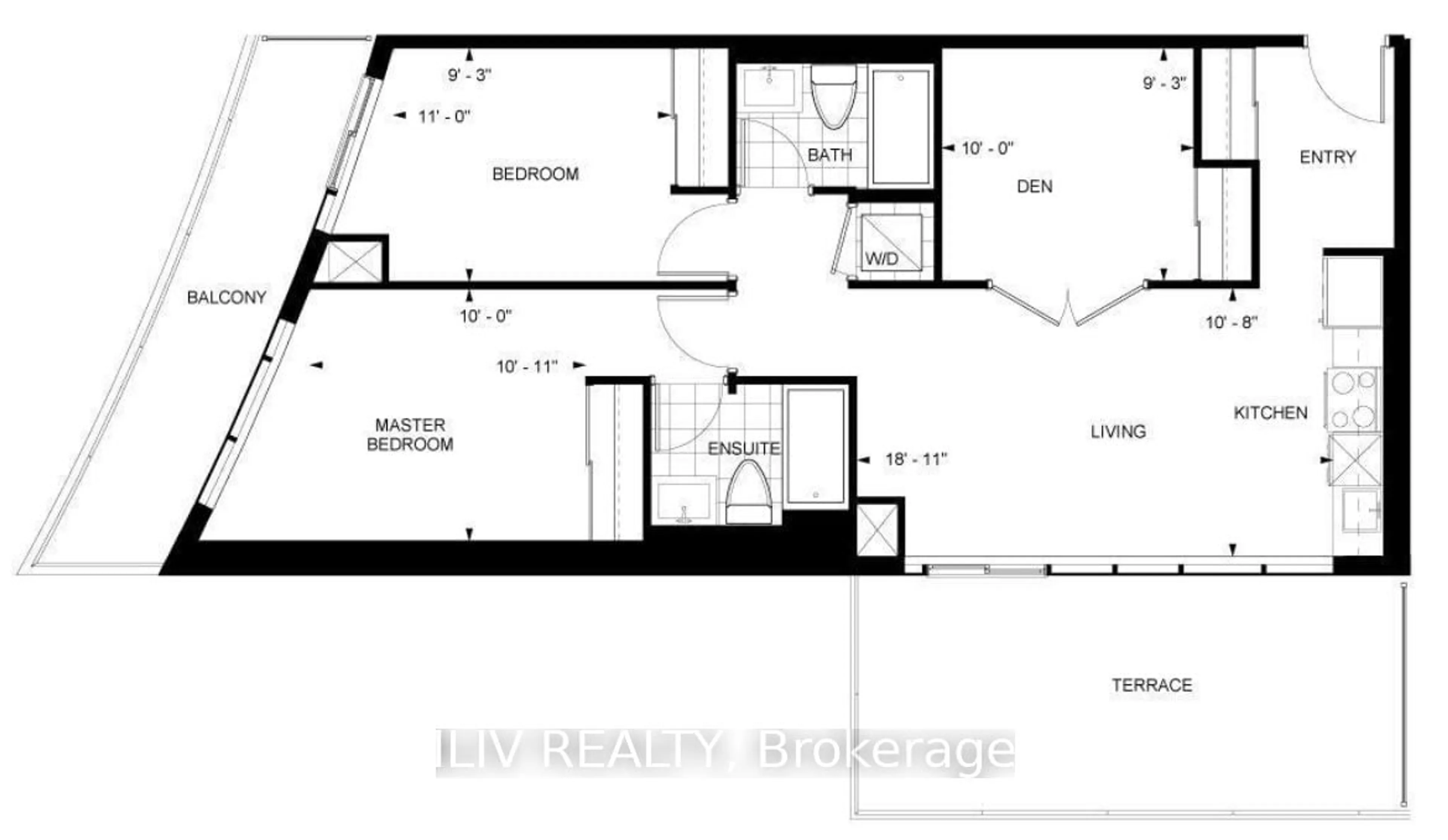 Floor plan for 16 McAdam Ave #605, Toronto Ontario M6A 0B9