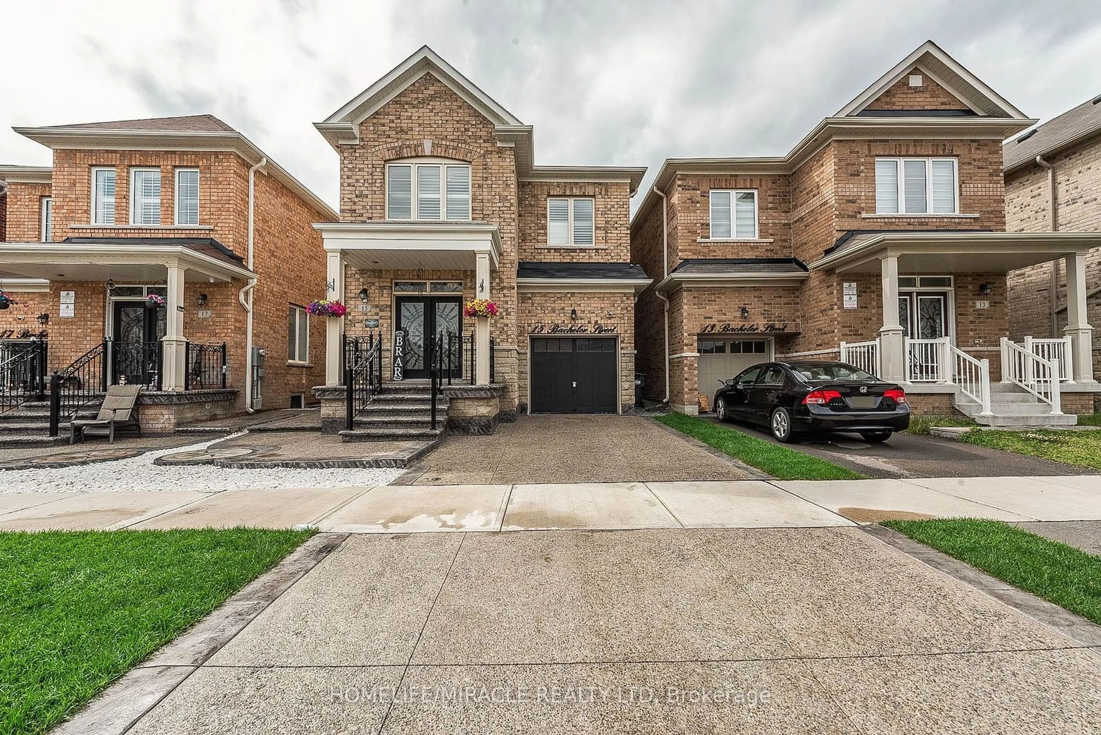 Home with brick exterior material for 15 Bachelor St, Brampton Ontario L7A 5B1