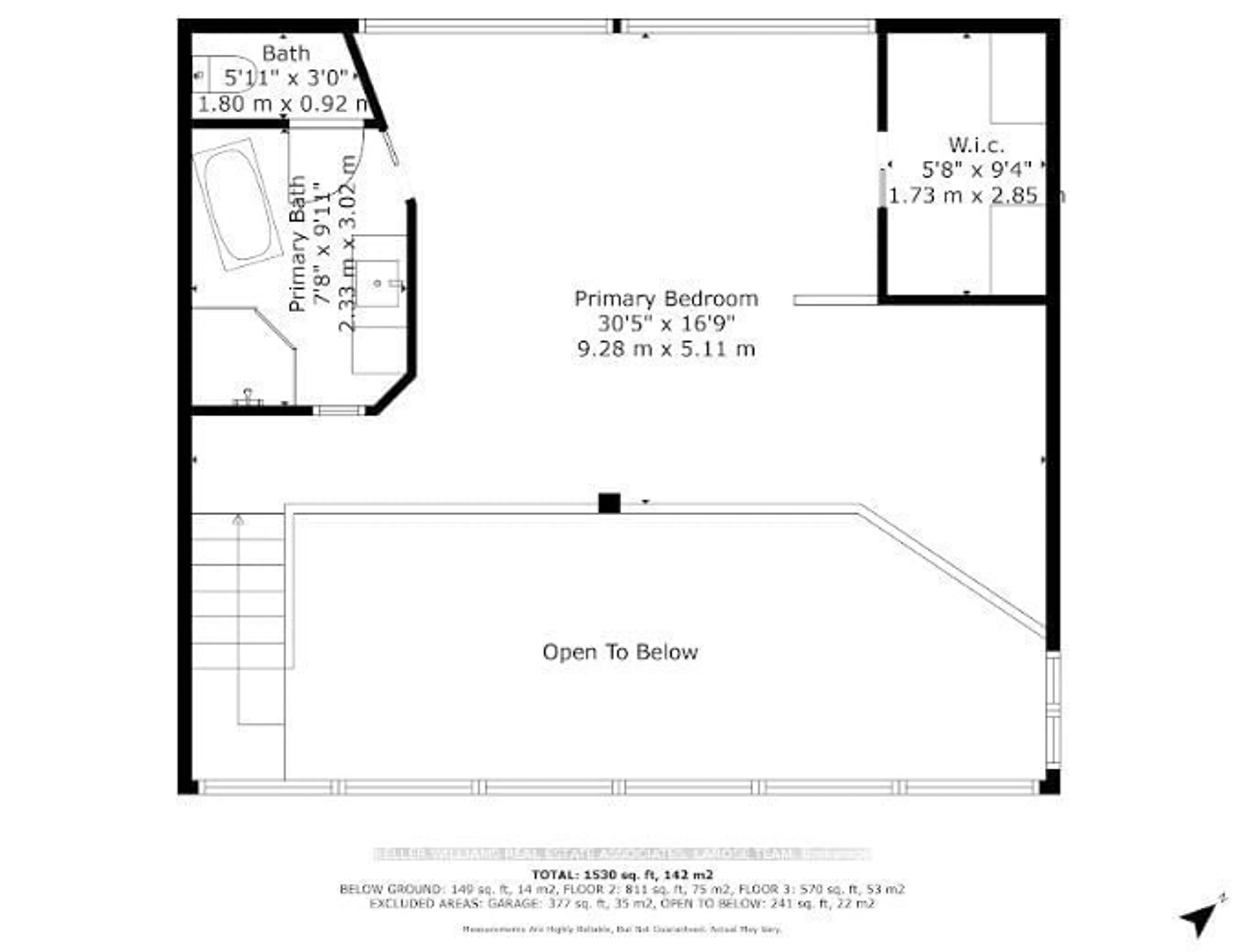 Floor plan for 75 Maple Ave #4, Mississauga Ontario L5H 2R7