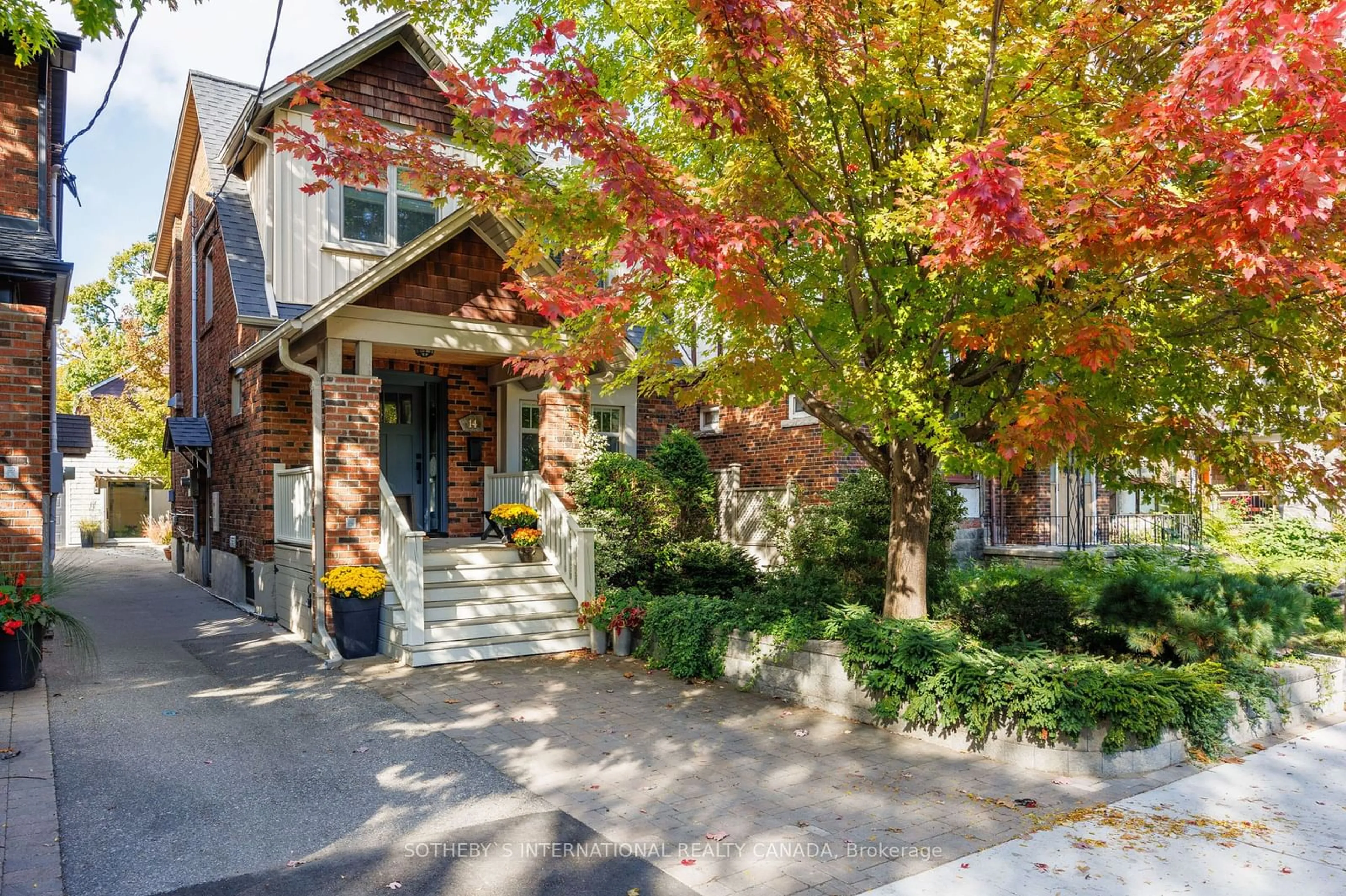 Home with brick exterior material for 14 Lessard Ave, Toronto Ontario M6S 1X5