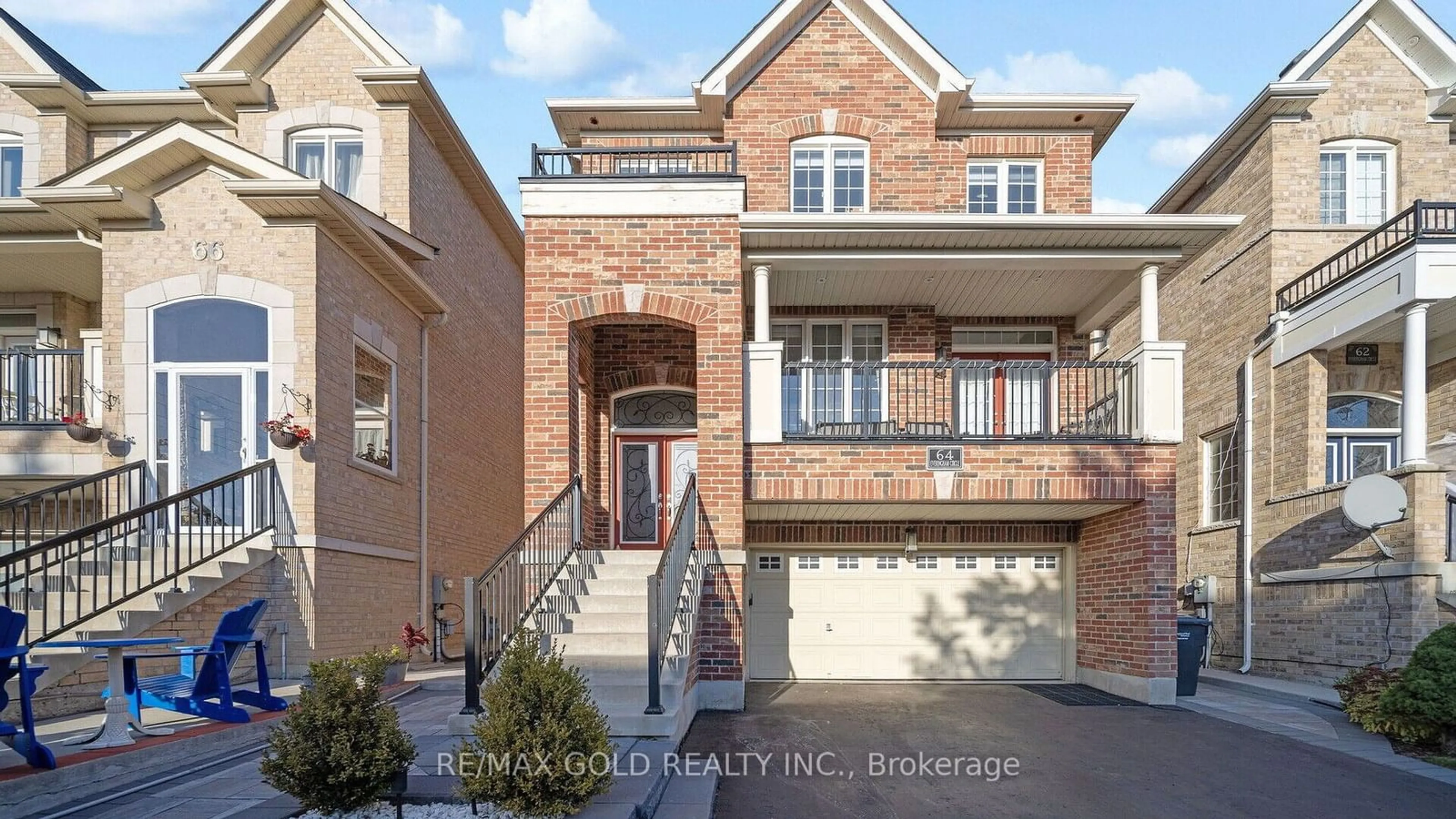 A pic from exterior of the house or condo, the street view for 64 Everingham Circ, Brampton Ontario L6R 0R7