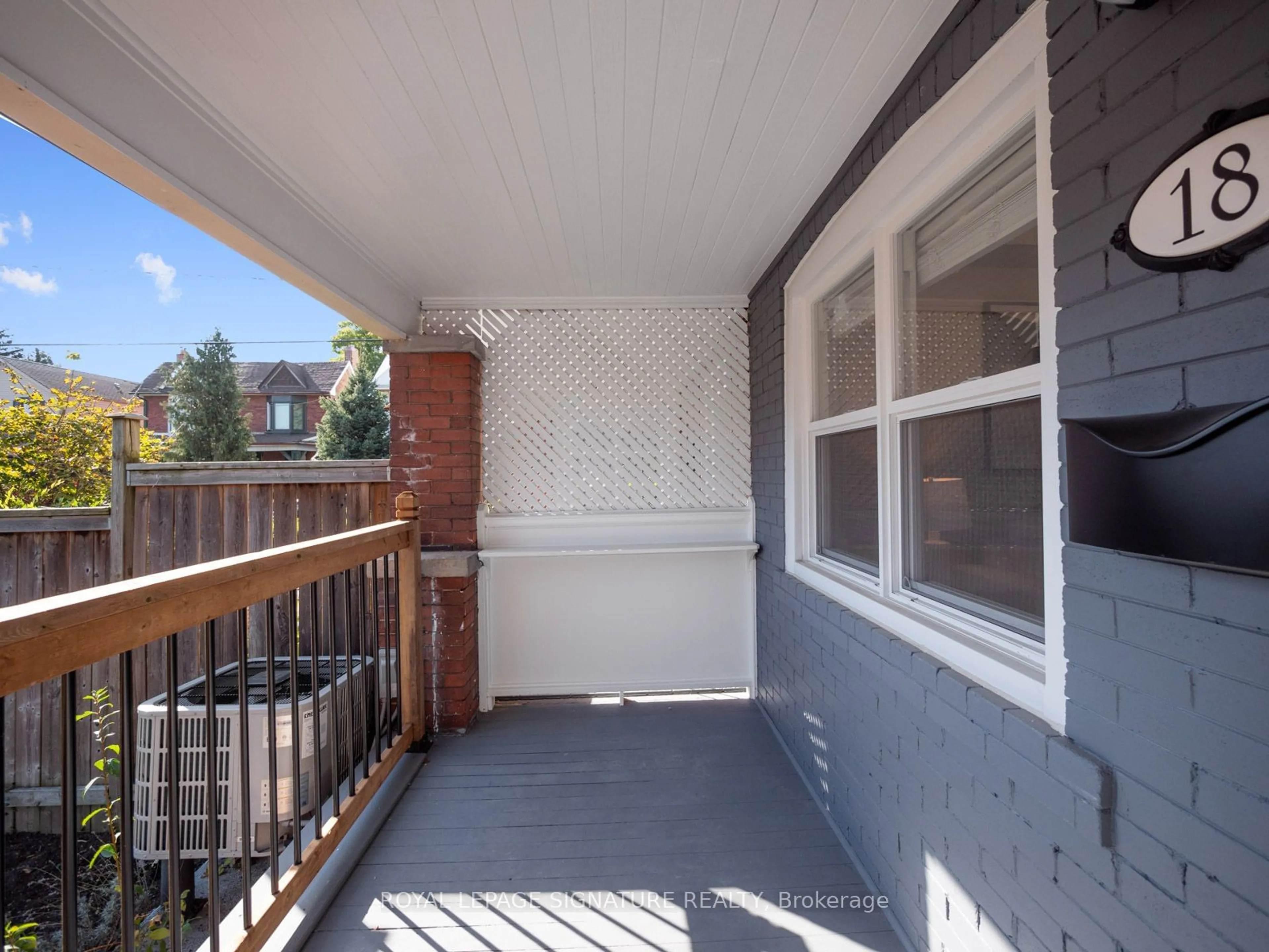 Balcony in the apartment, the front or back of building for 18 Page Ave, Toronto Ontario M6S 2P5