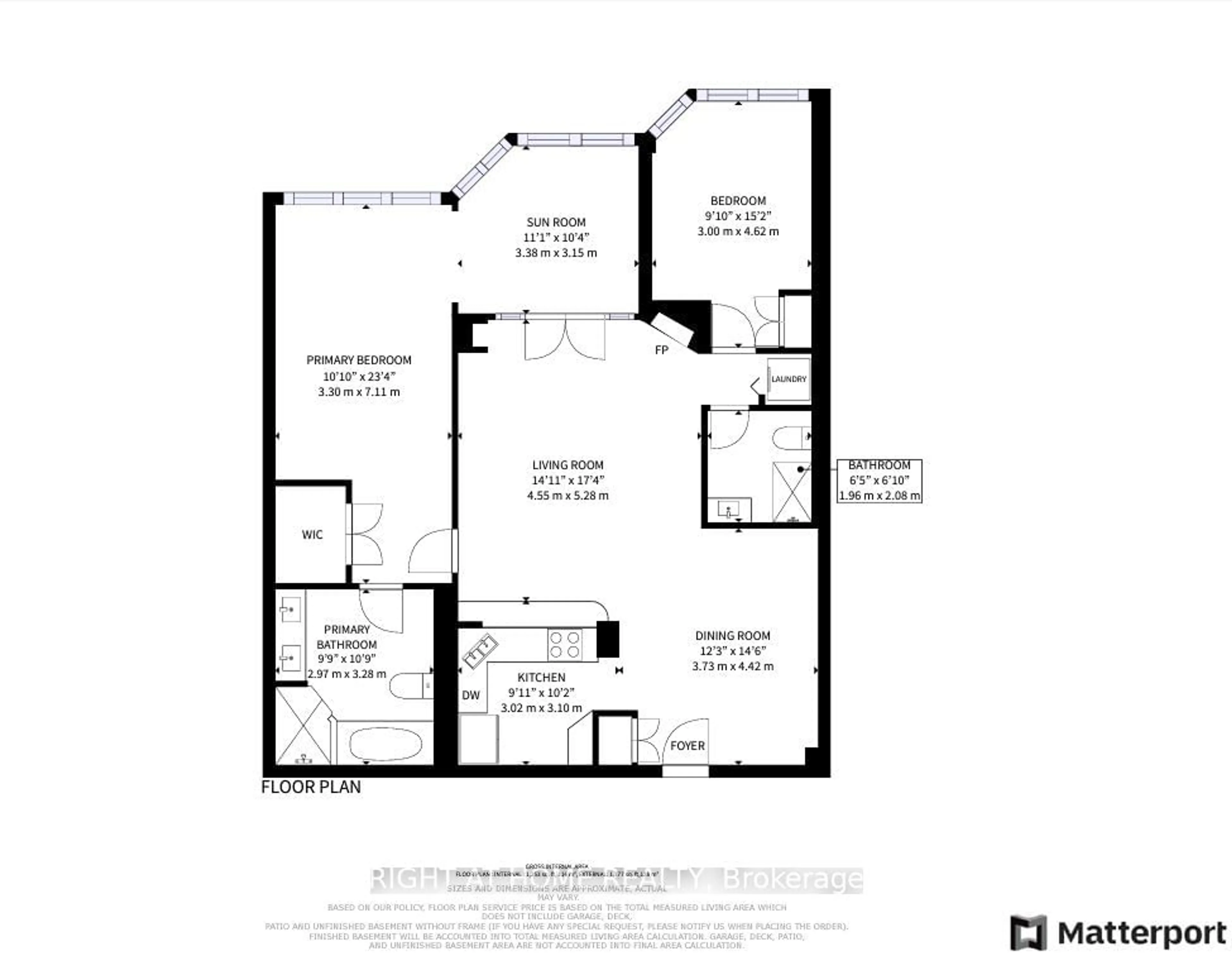 Floor plan for 1 Ripley Ave #401, Toronto Ontario M6S 4Z6