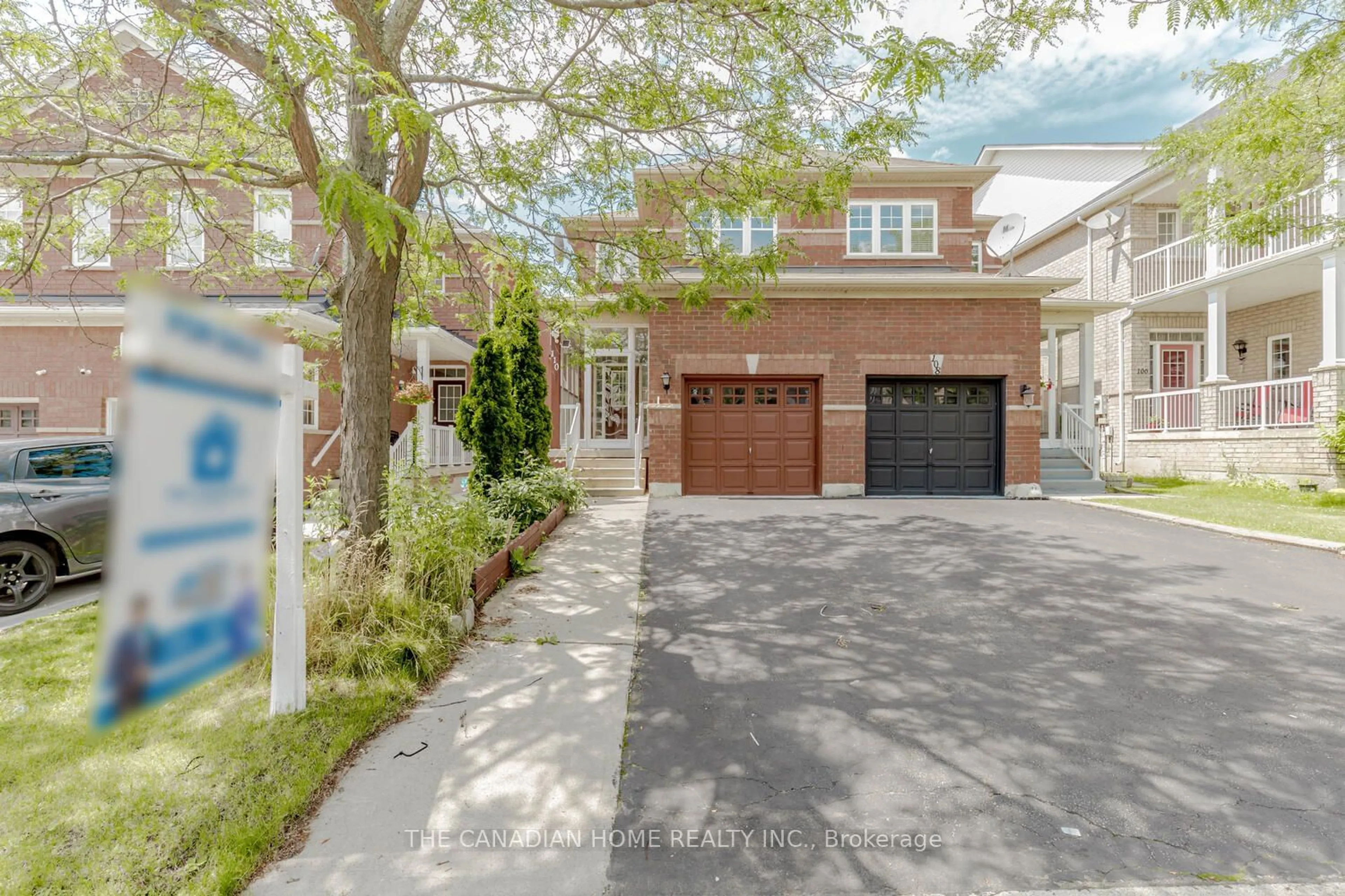 A pic from exterior of the house or condo, the street view for 110 NATHANIEL Cres, Brampton Ontario L6Y 5M3