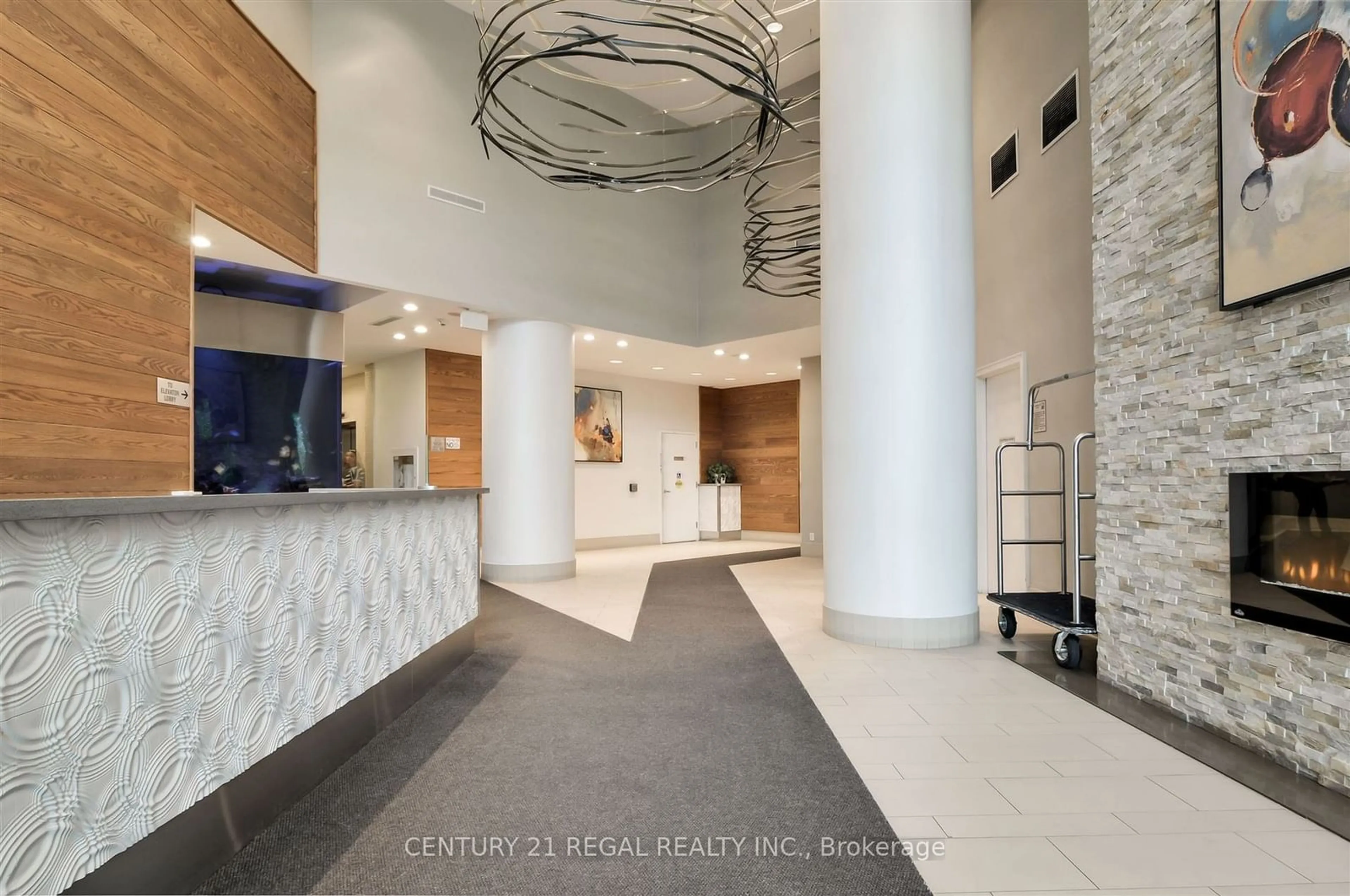 Indoor lobby, ceramic floors for 2230 Lakeshore Blvd #2203, Toronto Ontario M8V 0B2