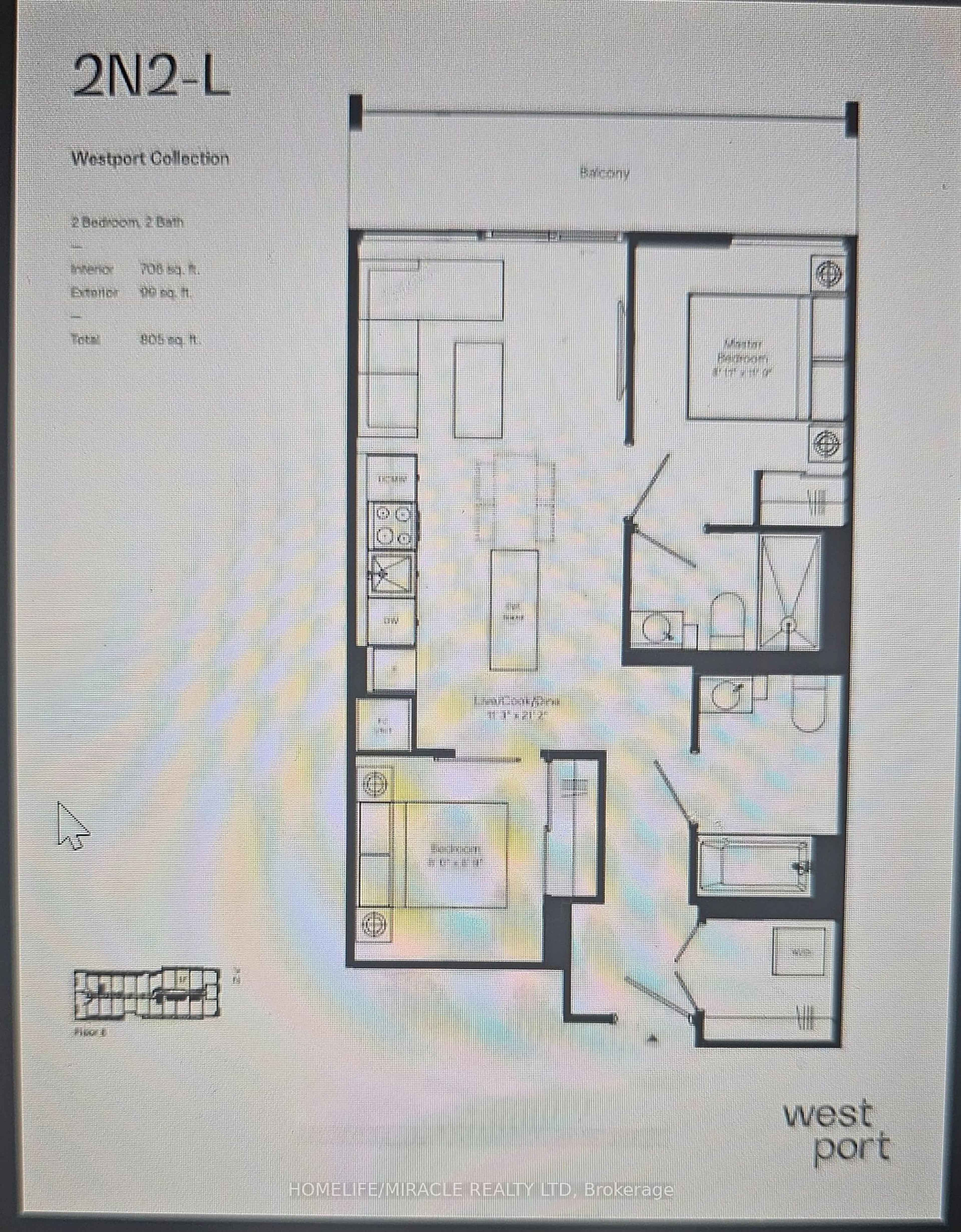 Floor plan for 28 Ann St #817, Mississauga Ontario L5G 0E1