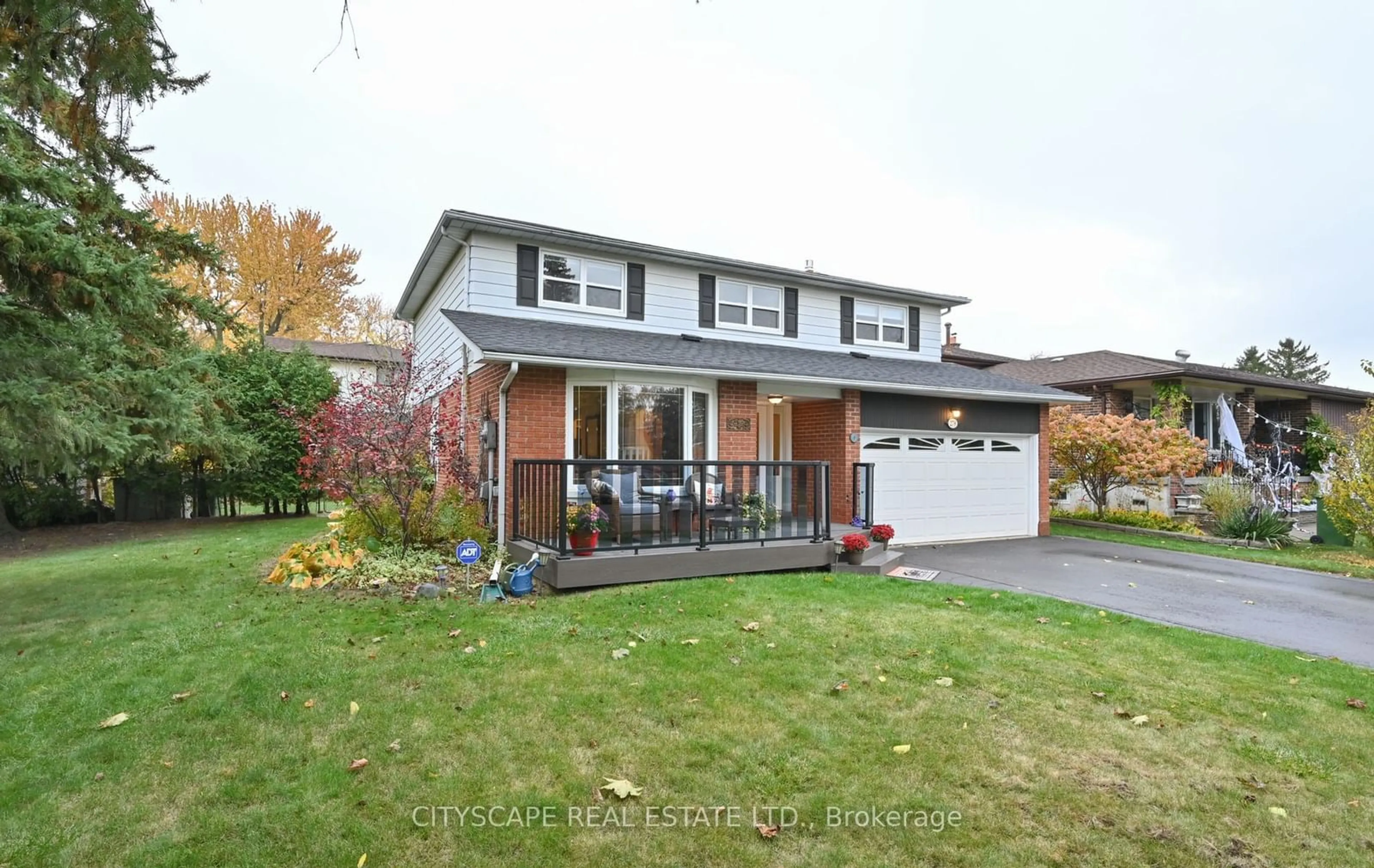 Frontside or backside of a home, the fenced backyard for 279 Bell Air Dr, Caledon Ontario L7E 2A2