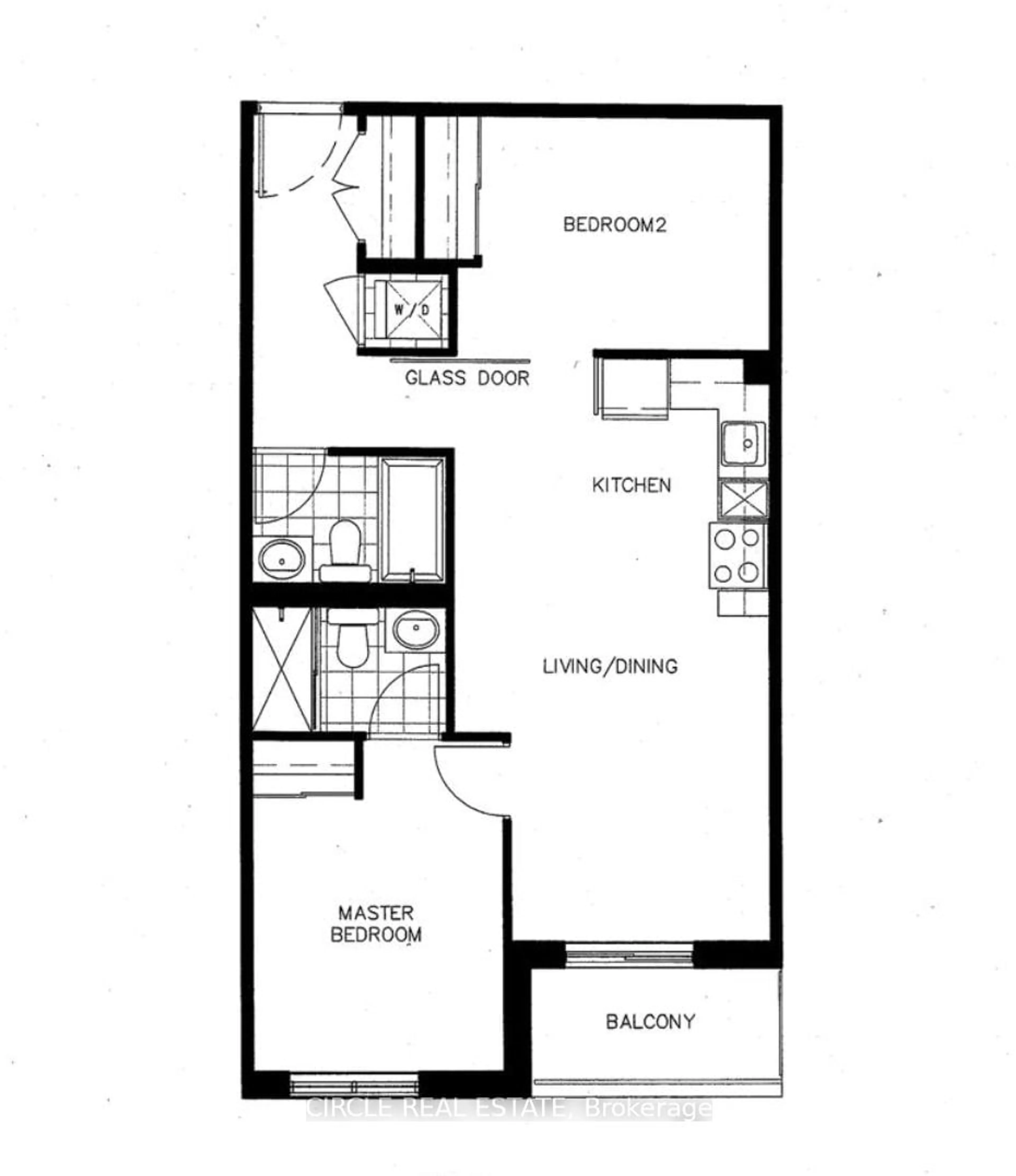 Floor plan for 225 Malta Ave #411, Brampton Ontario L6Y 4M5