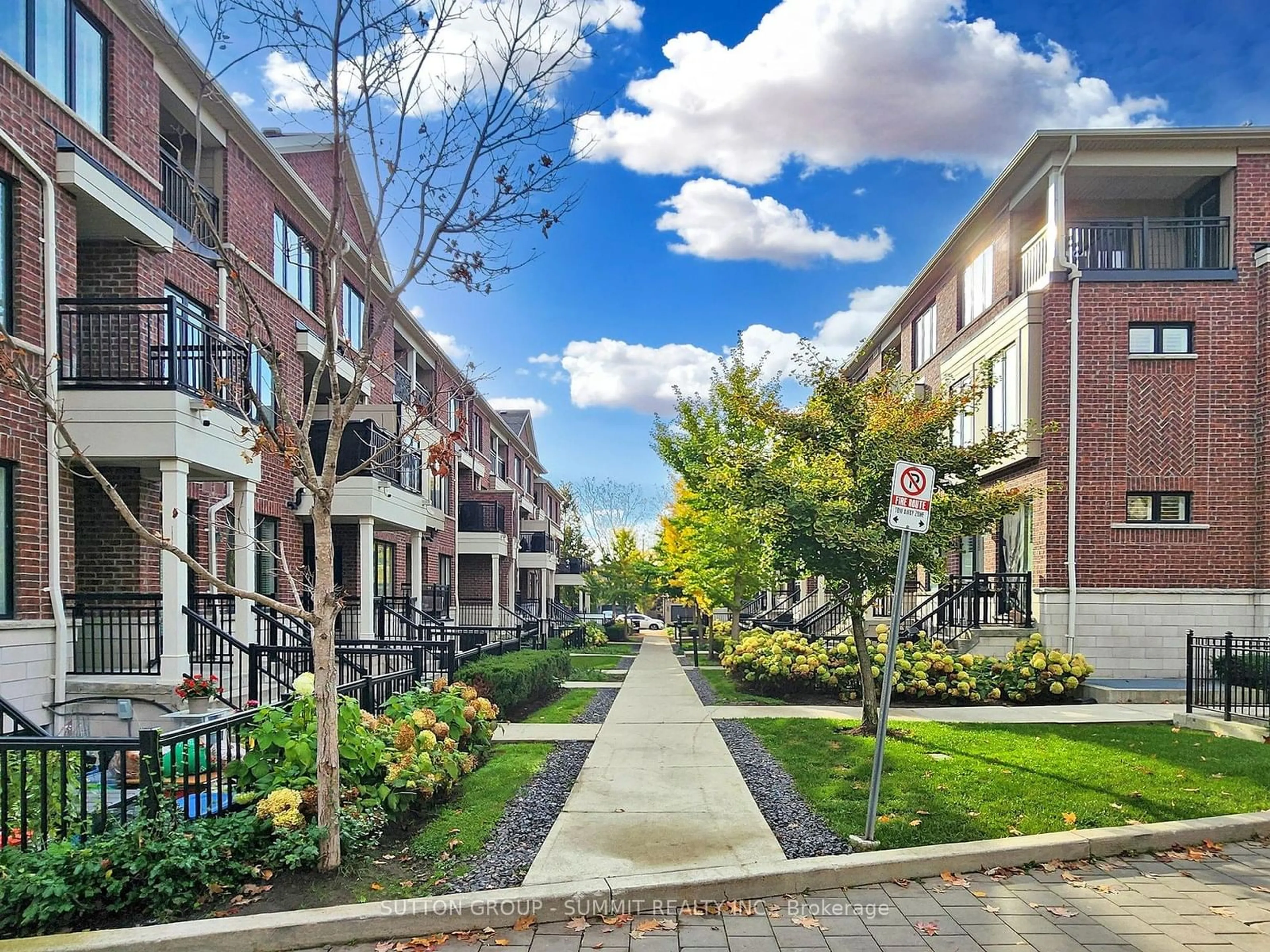 A pic from exterior of the house or condo, the street view for 30 Carnation Ave #93, Toronto Ontario M8V 0B8