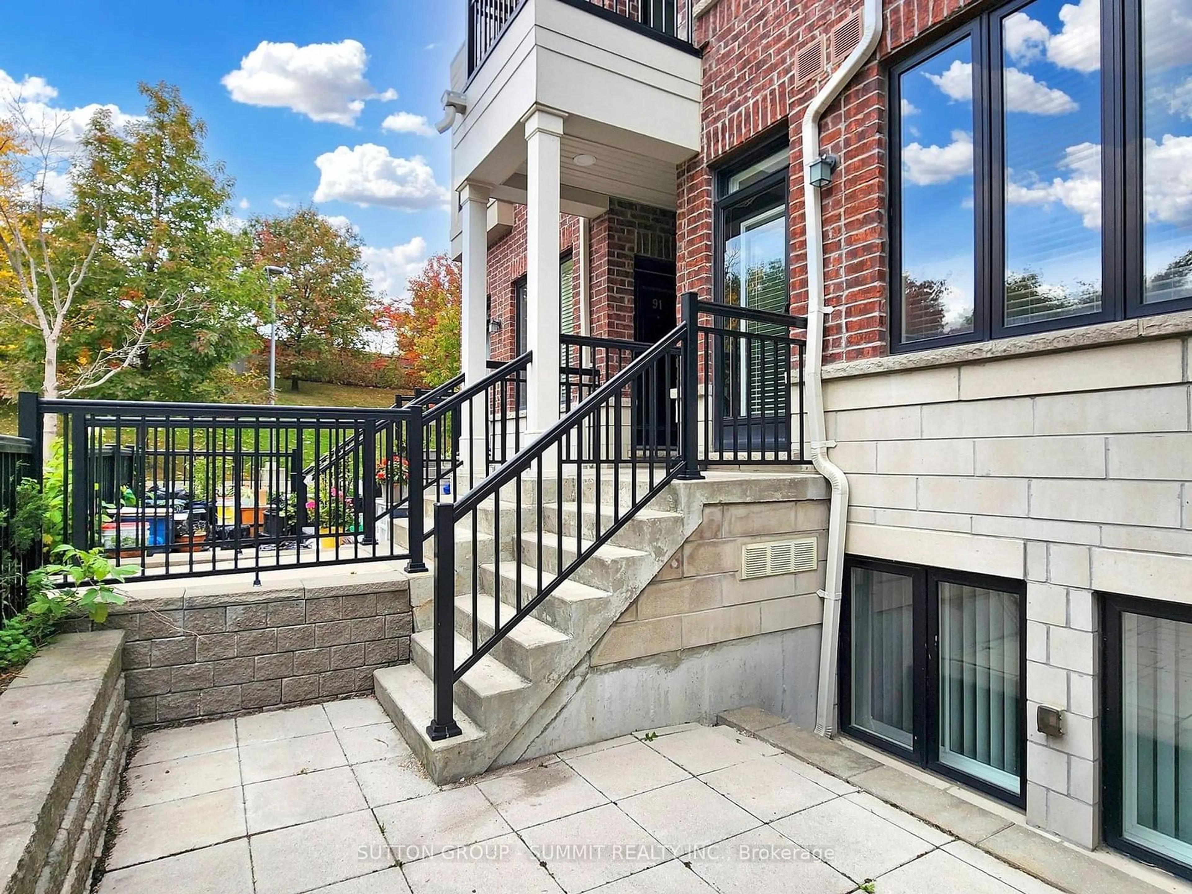 Patio, the front or back of building for 30 Carnation Ave #93, Toronto Ontario M8V 0B8