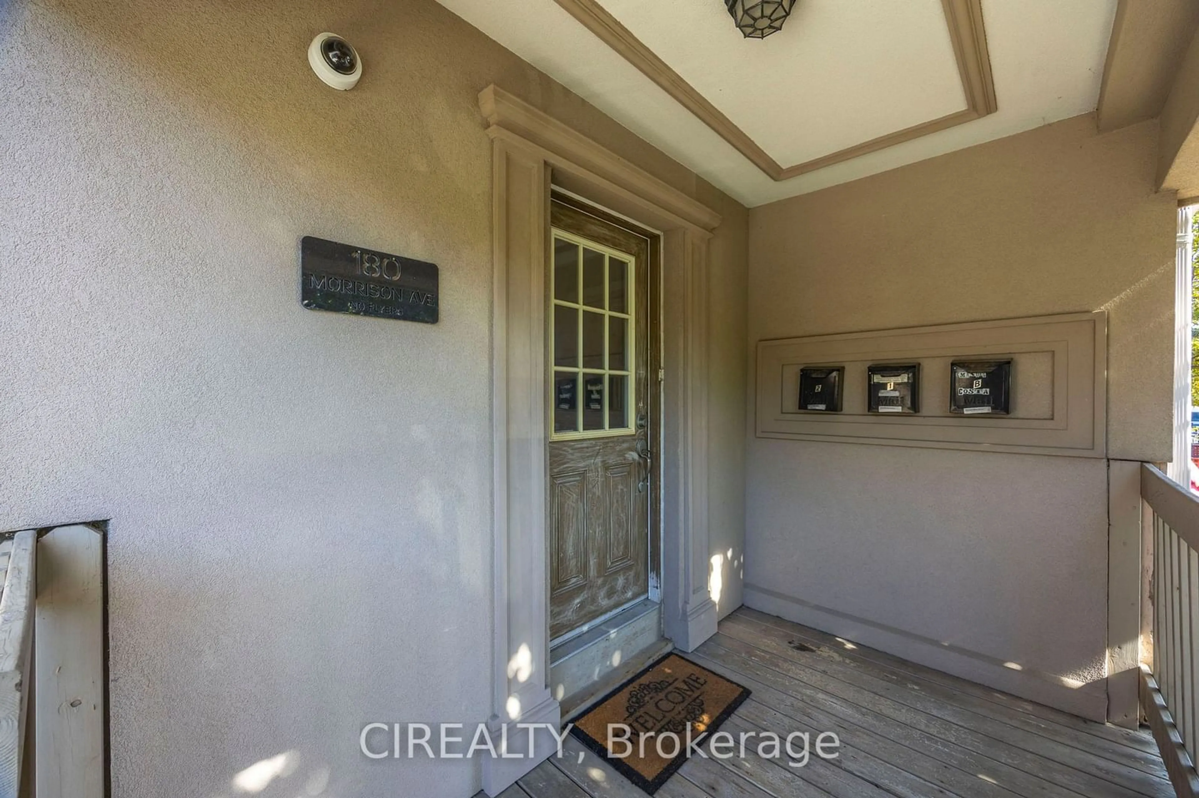 Indoor entryway, wood floors for 180 Morrison Ave, Toronto Ontario M6E 1M7