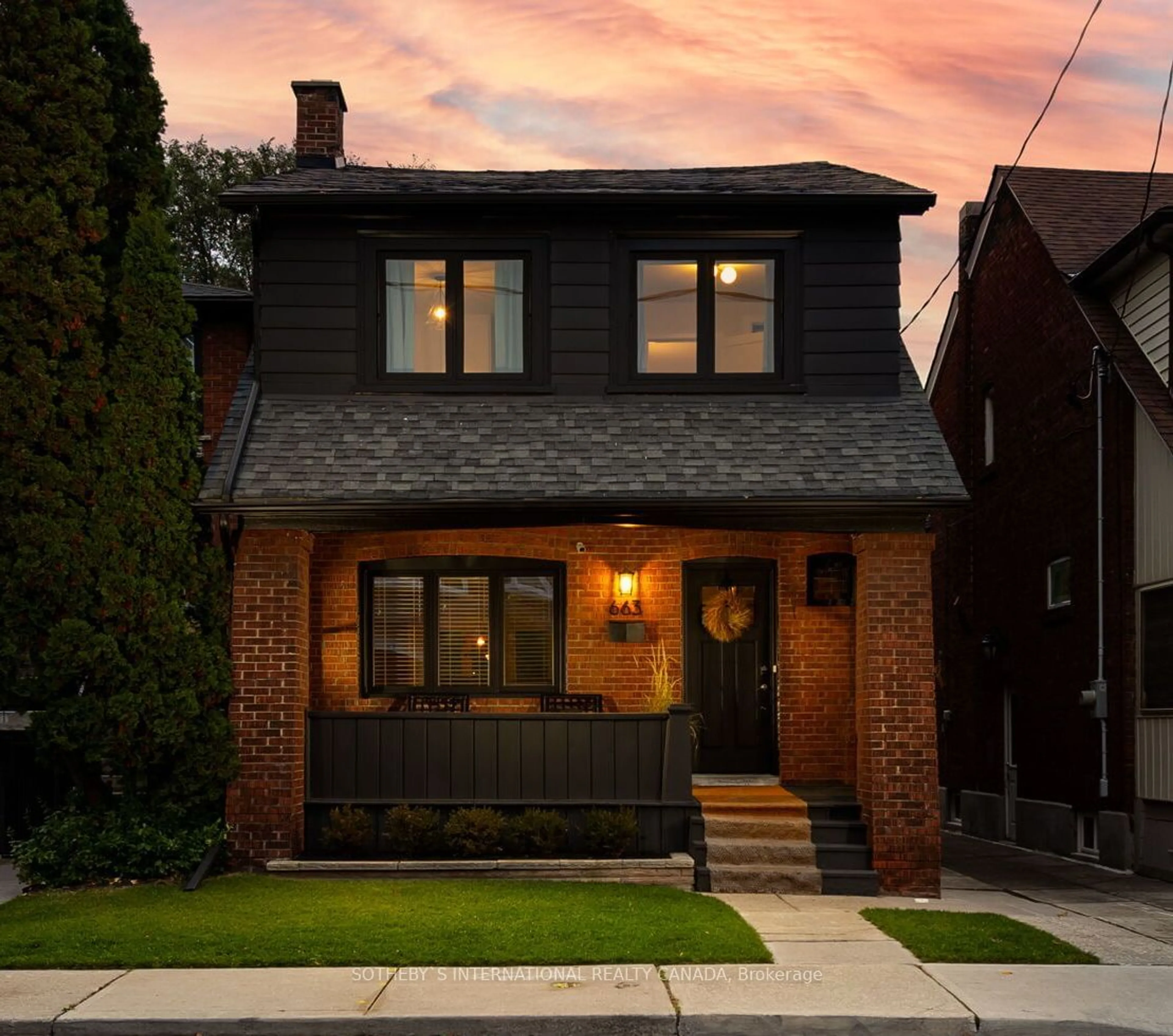 Home with brick exterior material for 663 Windermere Ave, Toronto Ontario M6S 3M2