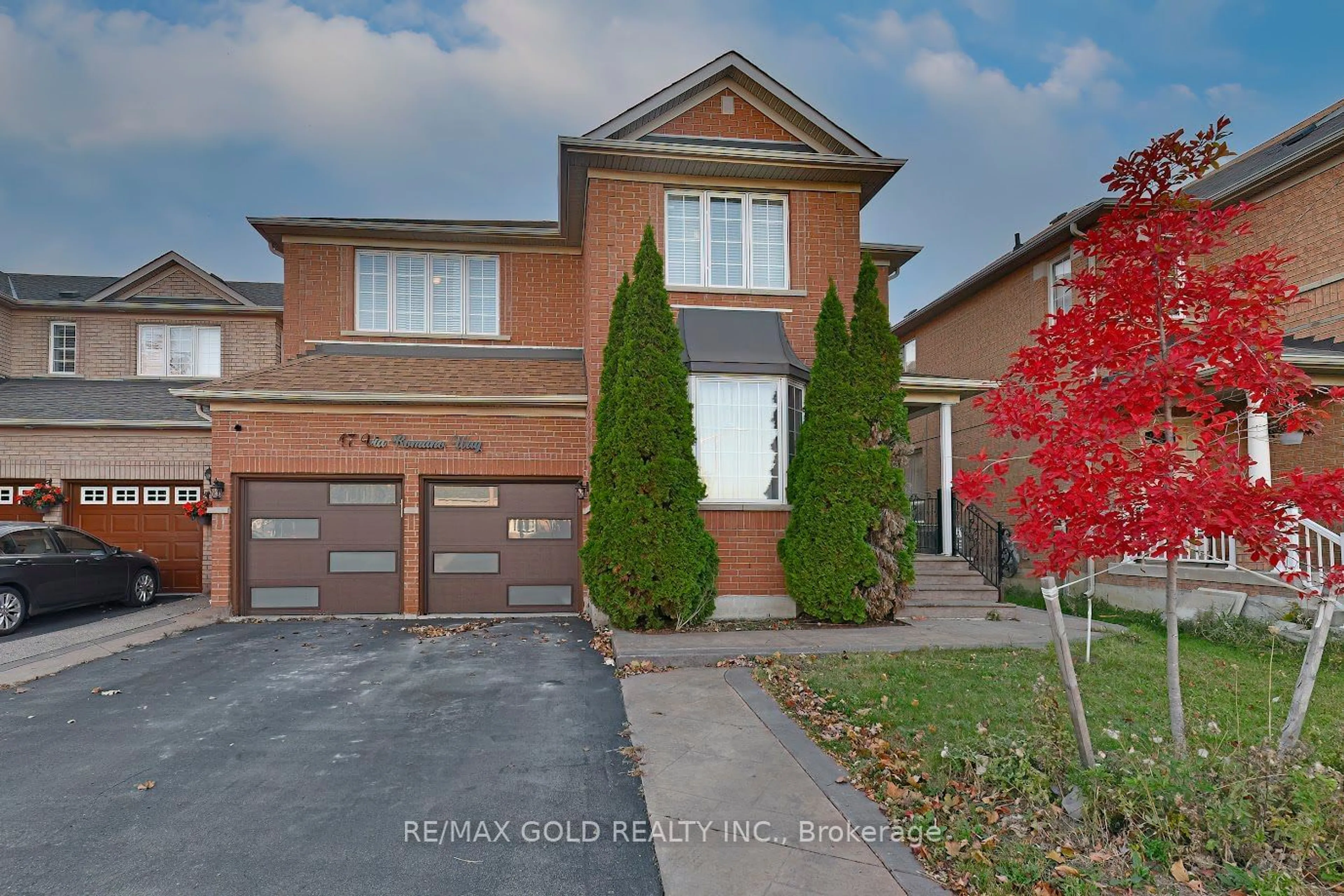 Frontside or backside of a home, the street view for 17 Via Romano Way, Brampton Ontario L6P 1K2