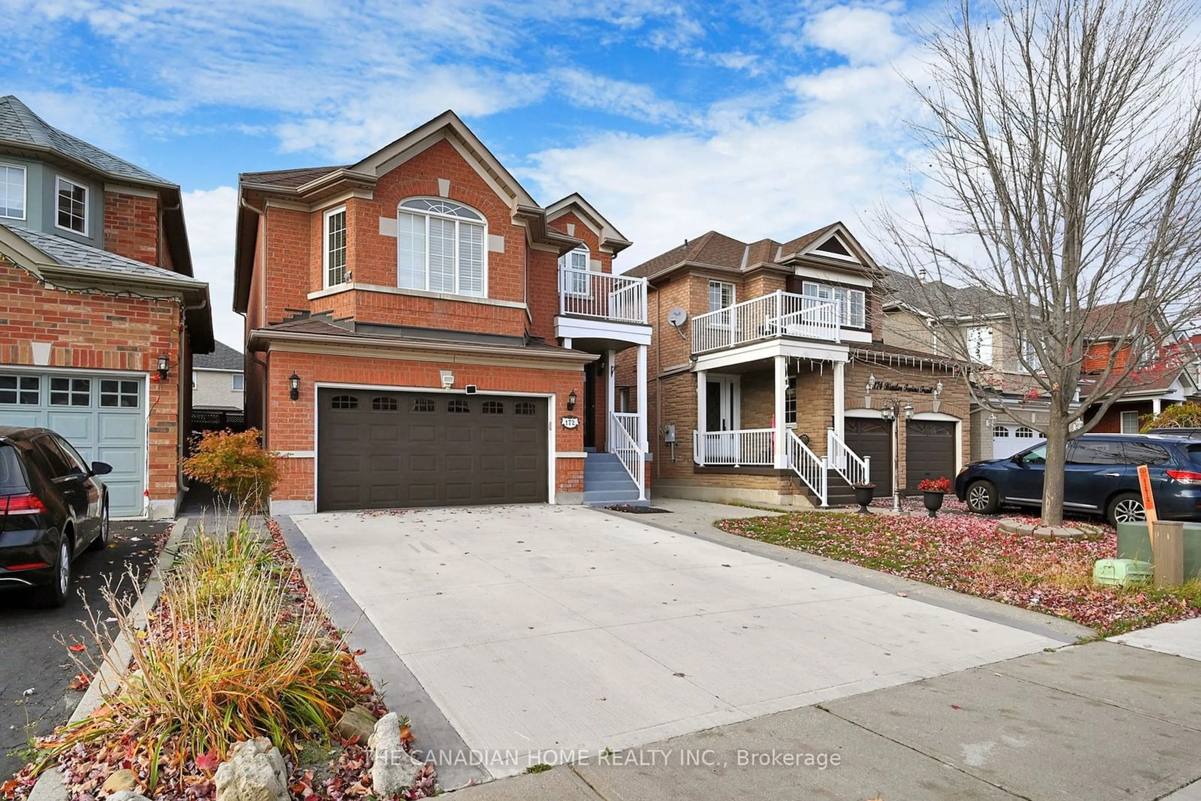 Frontside or backside of a home, the street view for 172 Binder Twine Tr, Brampton Ontario L6X 4V6